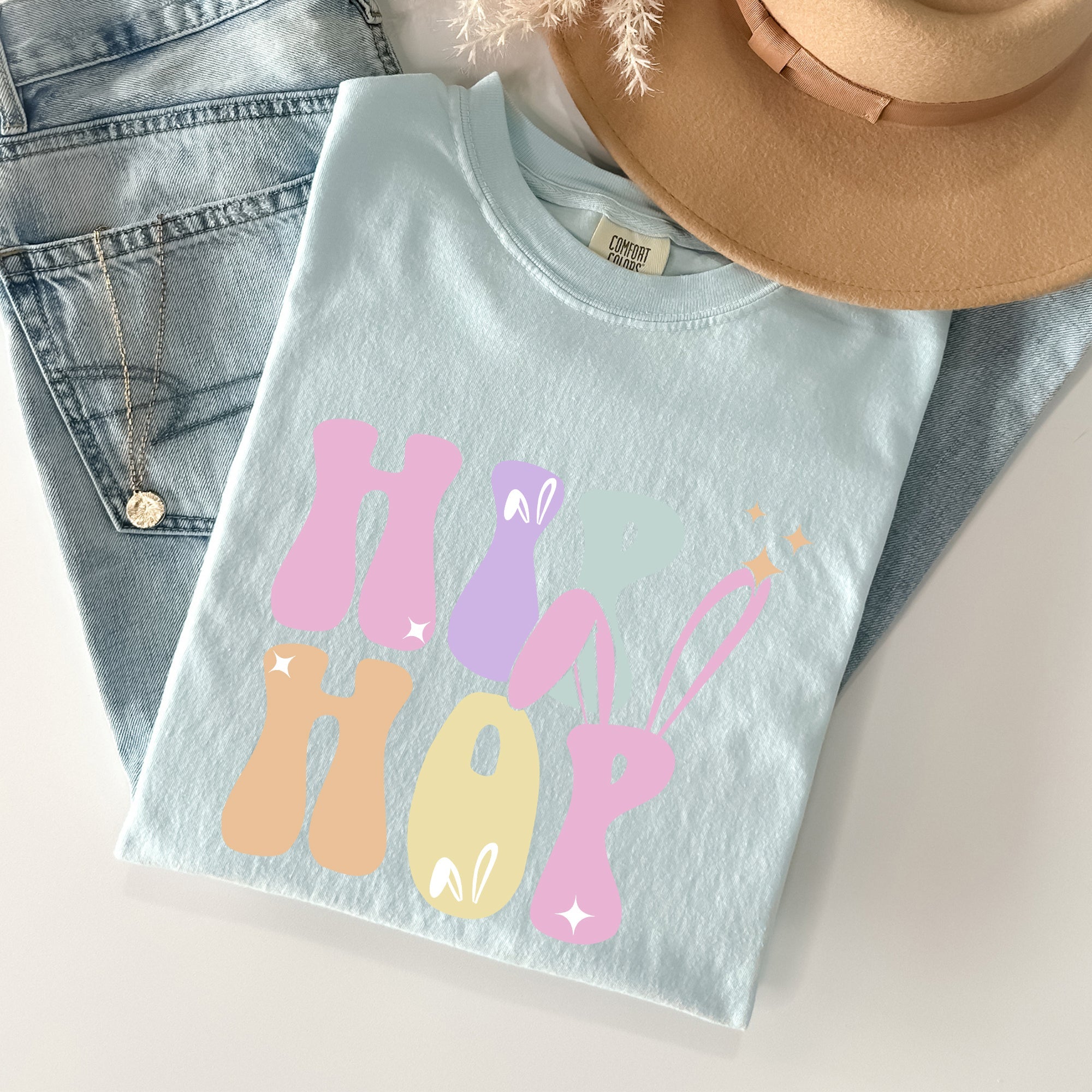Hip Hop, Retro Easter, Bunny, Rabbit Comfort Colors Tee