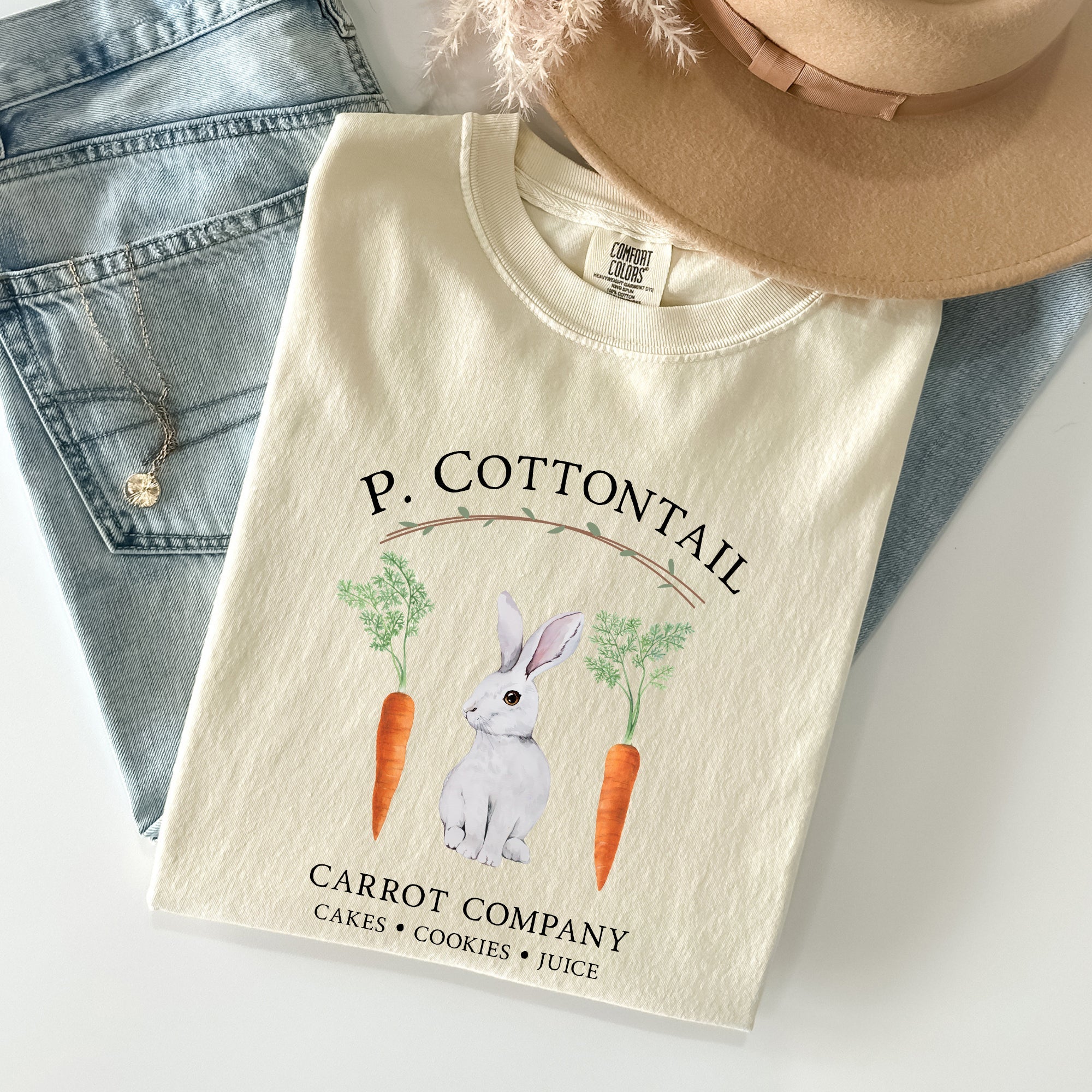 Peter Cottontail Carrot Company, Retro Farm Sign, Easter Vintage Edition Comfort Colors Tee