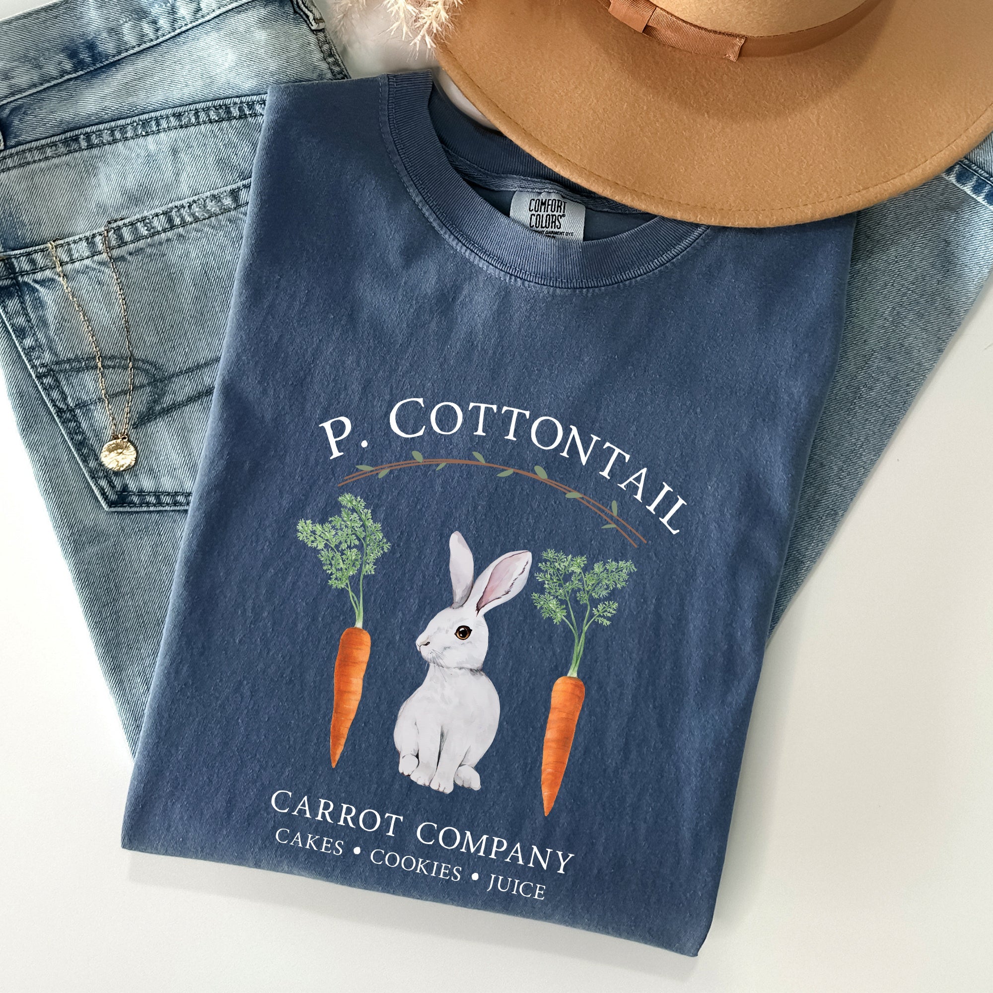Peter Cottontail Carrot Company, Retro Farm Sign, Easter Vintage Edition Comfort Colors Tee