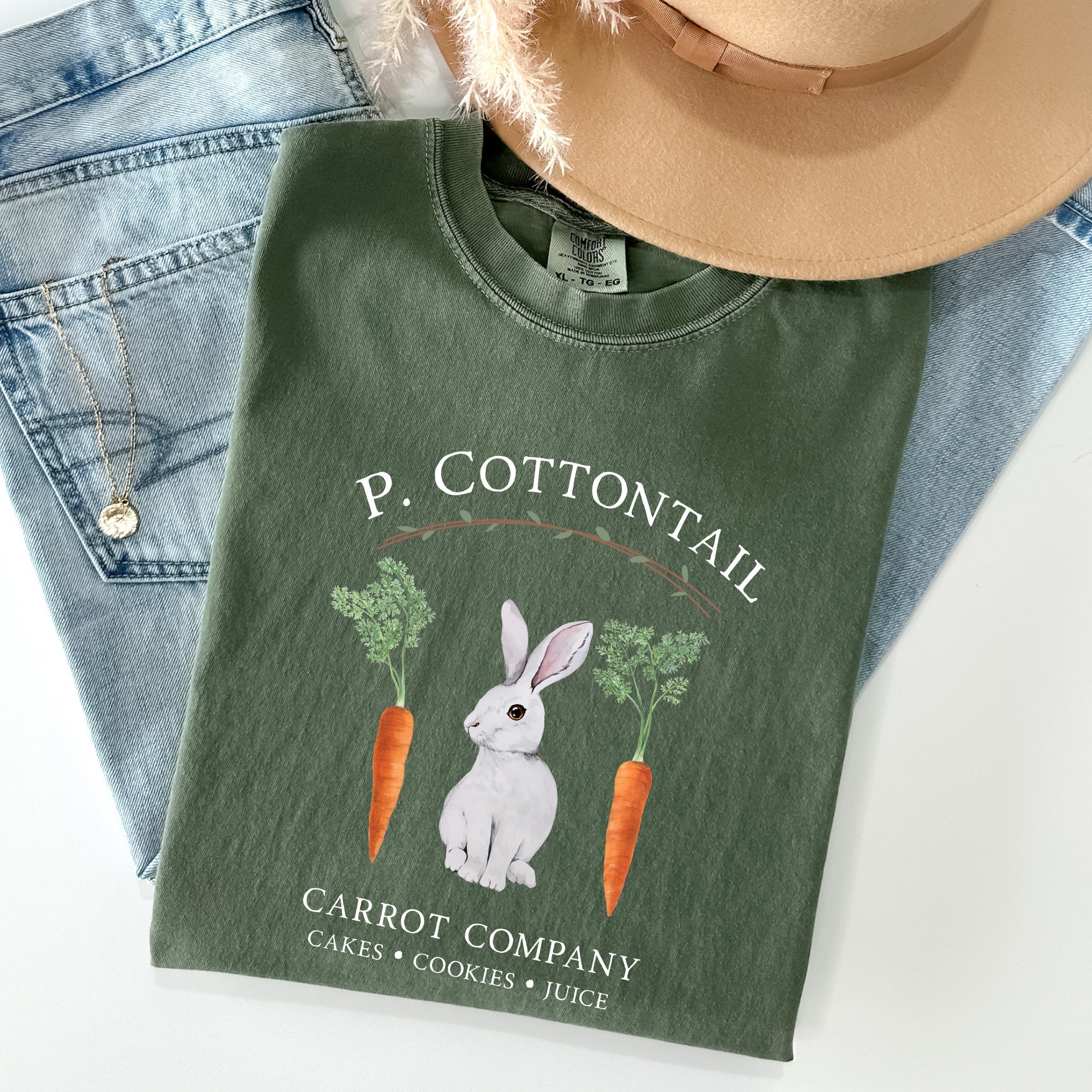 Peter Cottontail Carrot Company, Retro Farm Sign, Easter Vintage Edition Comfort Colors Tee