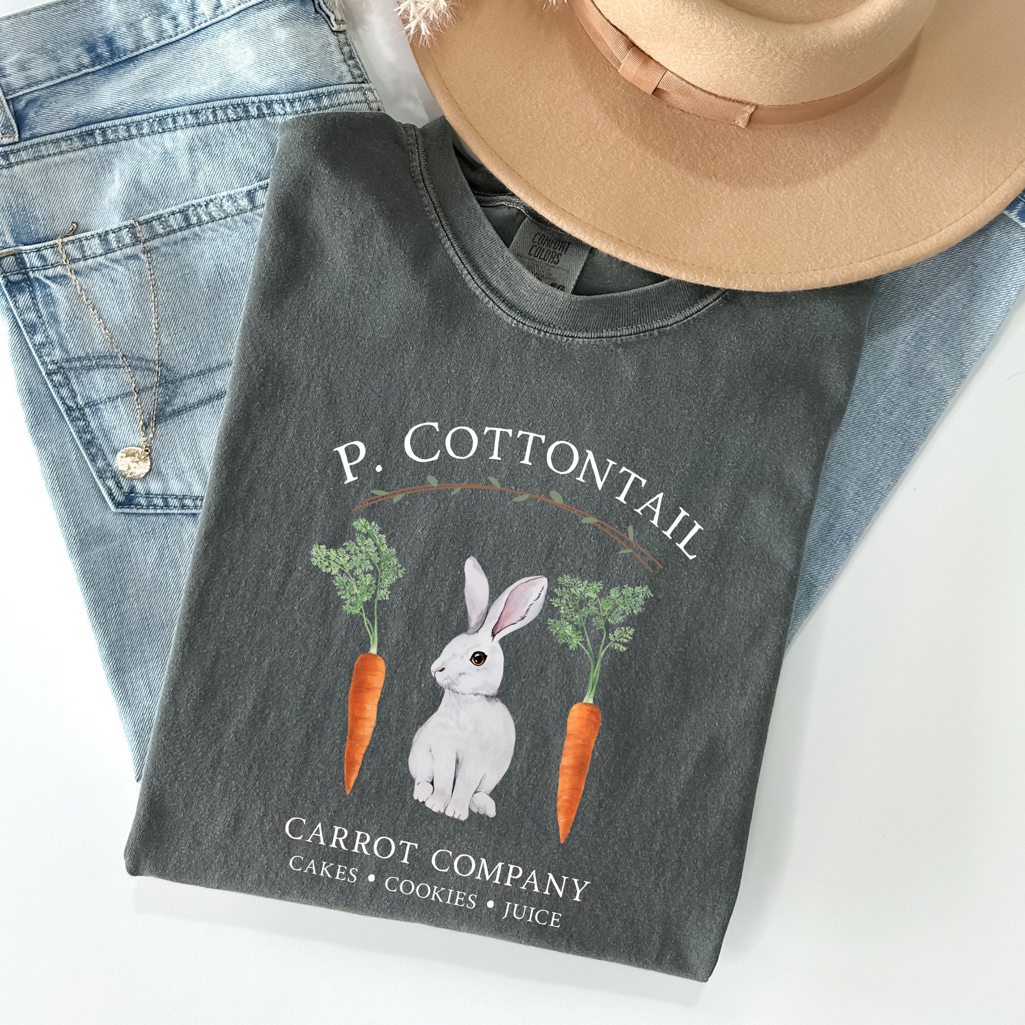 Peter Cottontail Carrot Company, Retro Farm Sign, Easter Vintage Edition Comfort Colors Tee