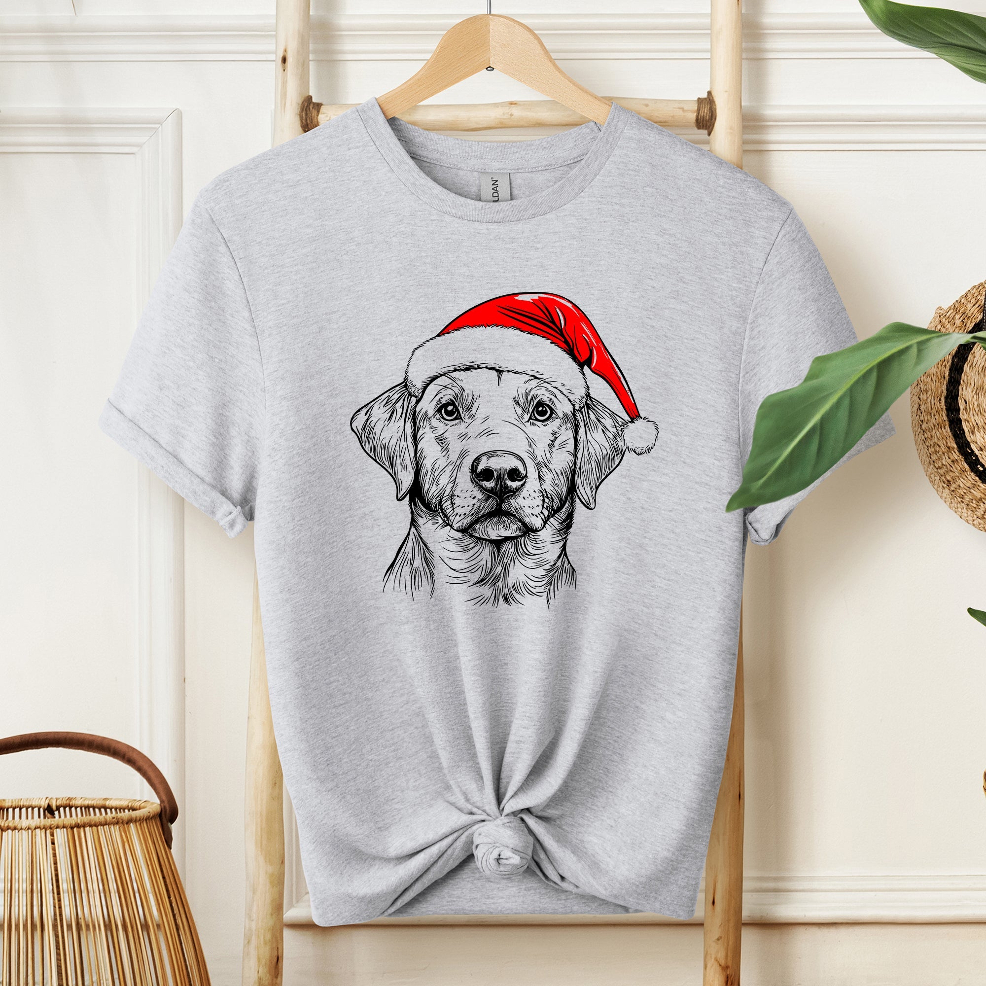 Labrador Retriever Santa Christmas Dog Lover Festive Paws Edition Comfort Colors Tee