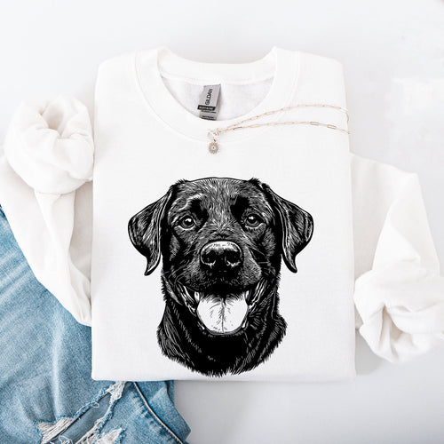 Black Lab Labrador Retriever Enthusiast Apparel For Dog Lovers Graphic Sweatshirt