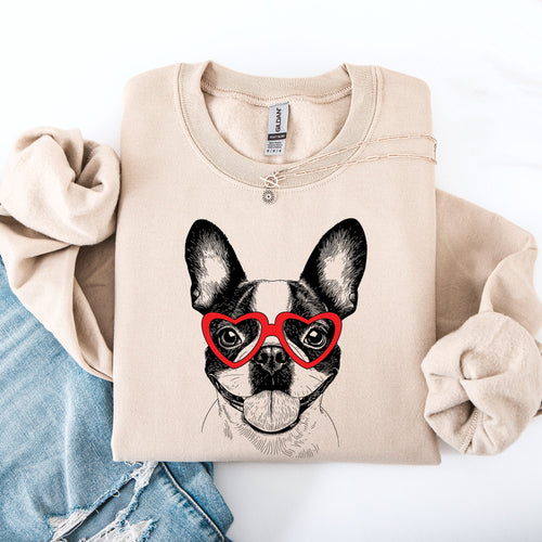 Boston Terrier Valentine Love Letter To My Favorite Furry Friend Pet Parent Tribute For Dog Lovers Sweatshirt
