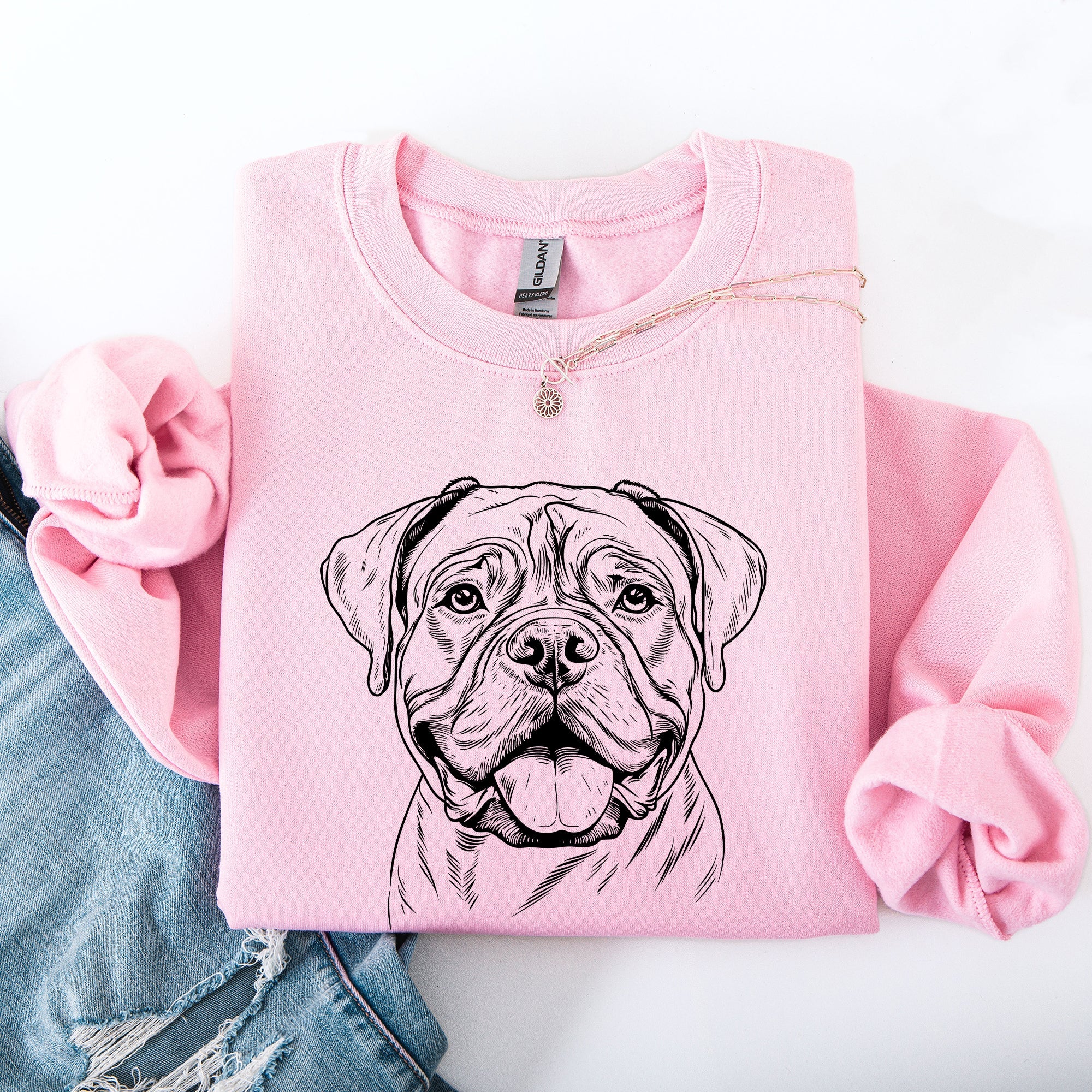 Bull Mastiff Large Breed Canine Lover Bold Loyal Guardian Silhouette Artwork Sweatshirt