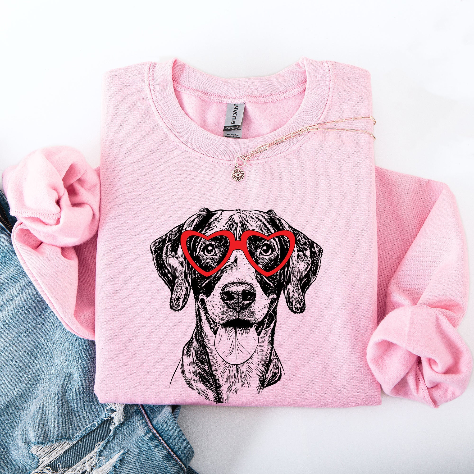 German Shorthaired Pointer Valentine's Cozy Fleece For Active Dog Lovers And Pet Parents Sweatshirt