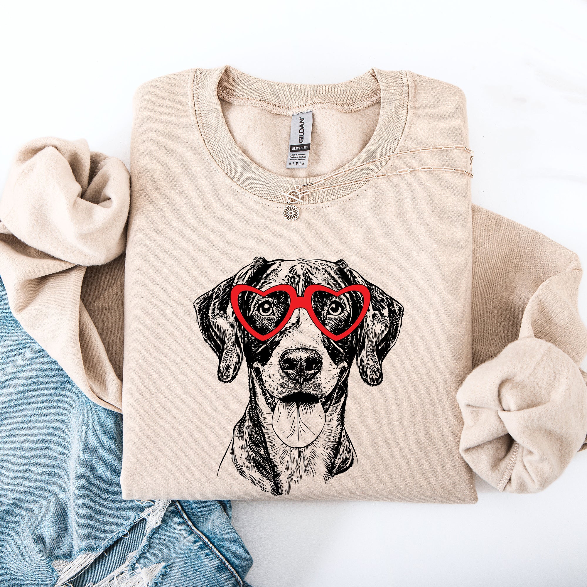 German Shorthaired Pointer Valentine's Cozy Fleece For Active Dog Lovers And Pet Parents Sweatshirt
