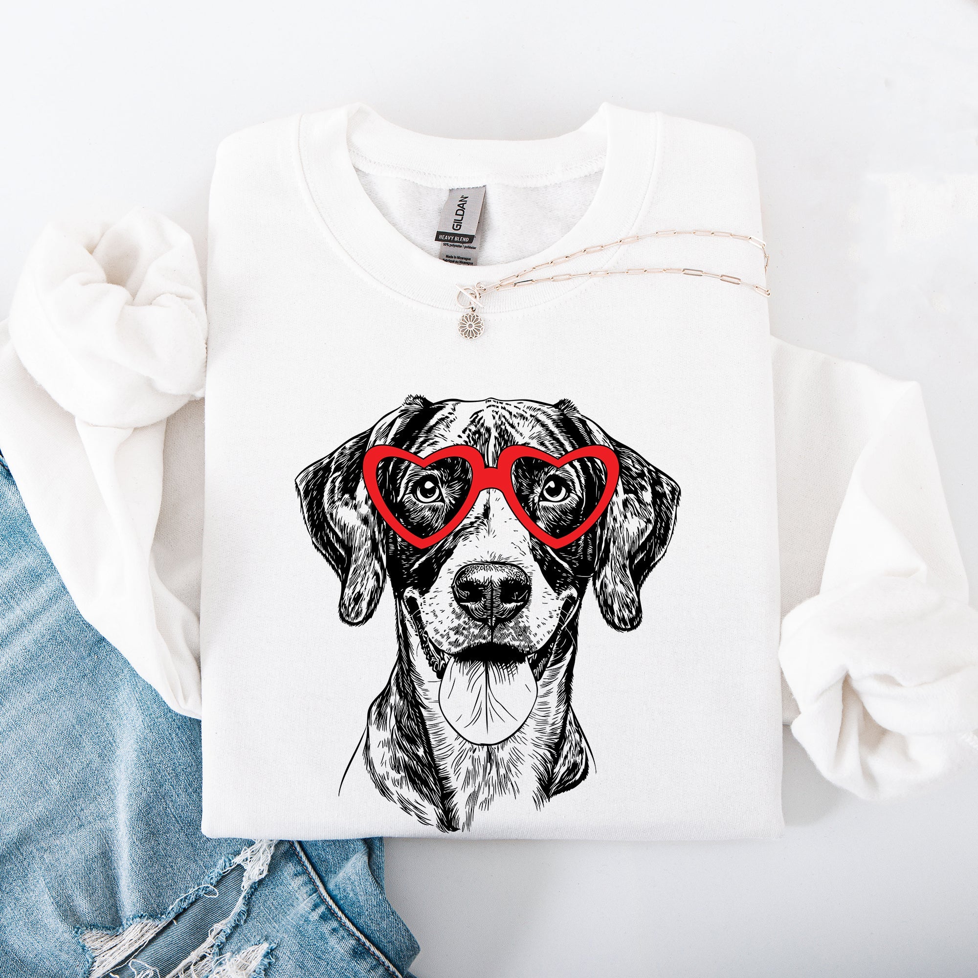 German Shorthaired Pointer Valentine's Cozy Fleece For Active Dog Lovers And Pet Parents Sweatshirt