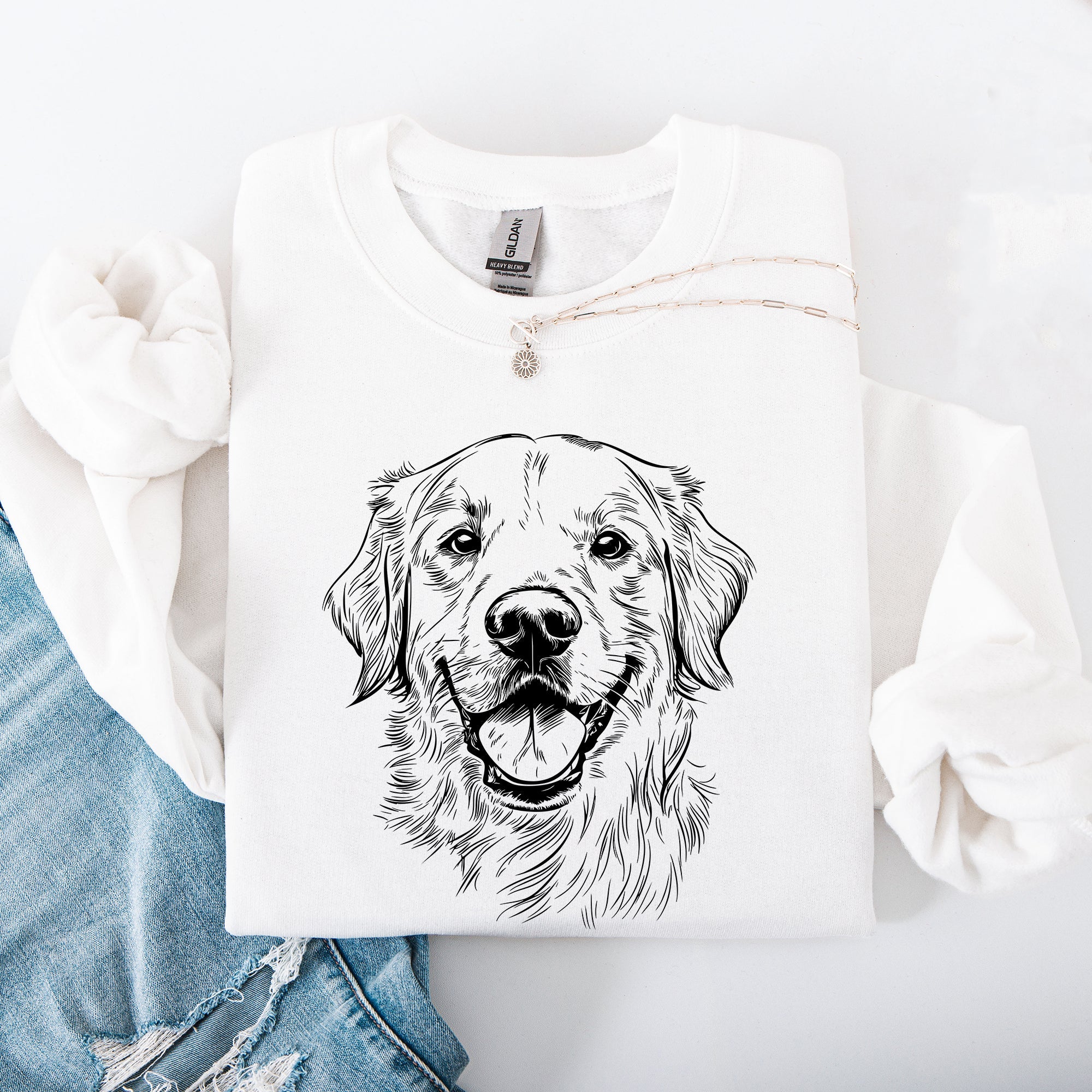 Golden Retriever Forever Loyal Companion Design For Proud Dog Owner Everyday Wear Sweatshirt