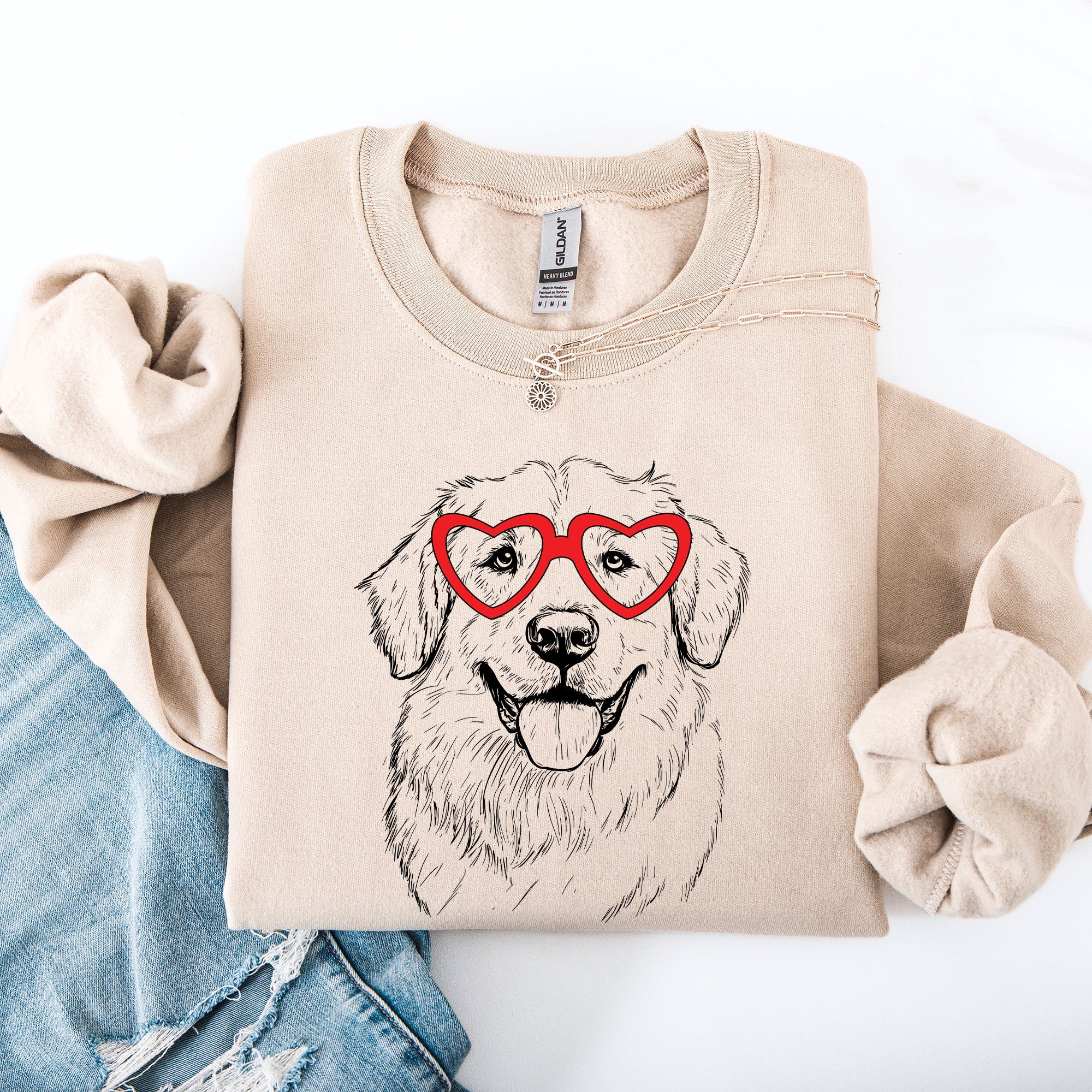 Great Pyrenees Valentine's Heart Full Of Paws And Loyalty For Dog Breed Lovers Sweatshirt