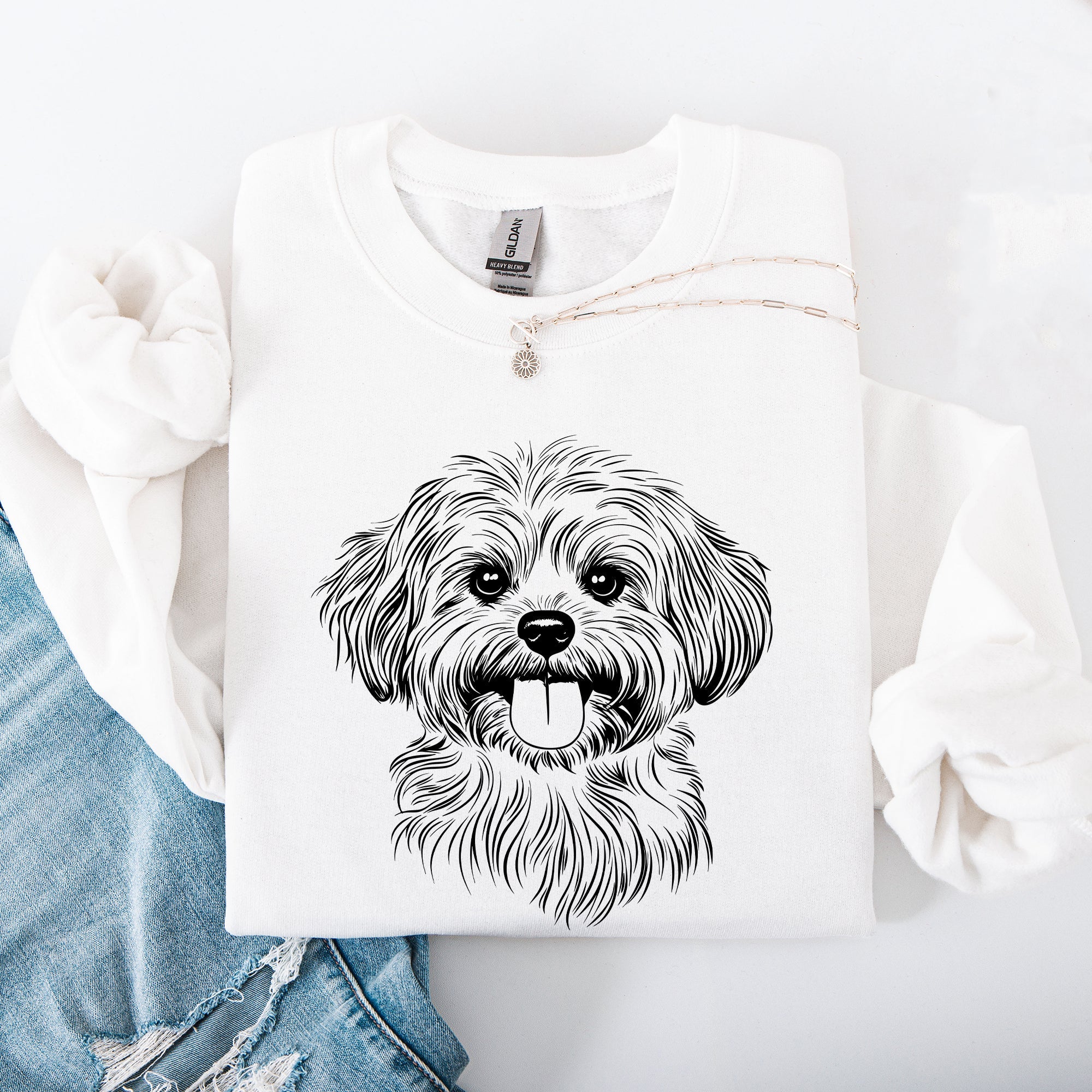 Havanese Dog Breed Lover And Family Pet Advocate Crest Logo Artwork Edition Sweatshirt