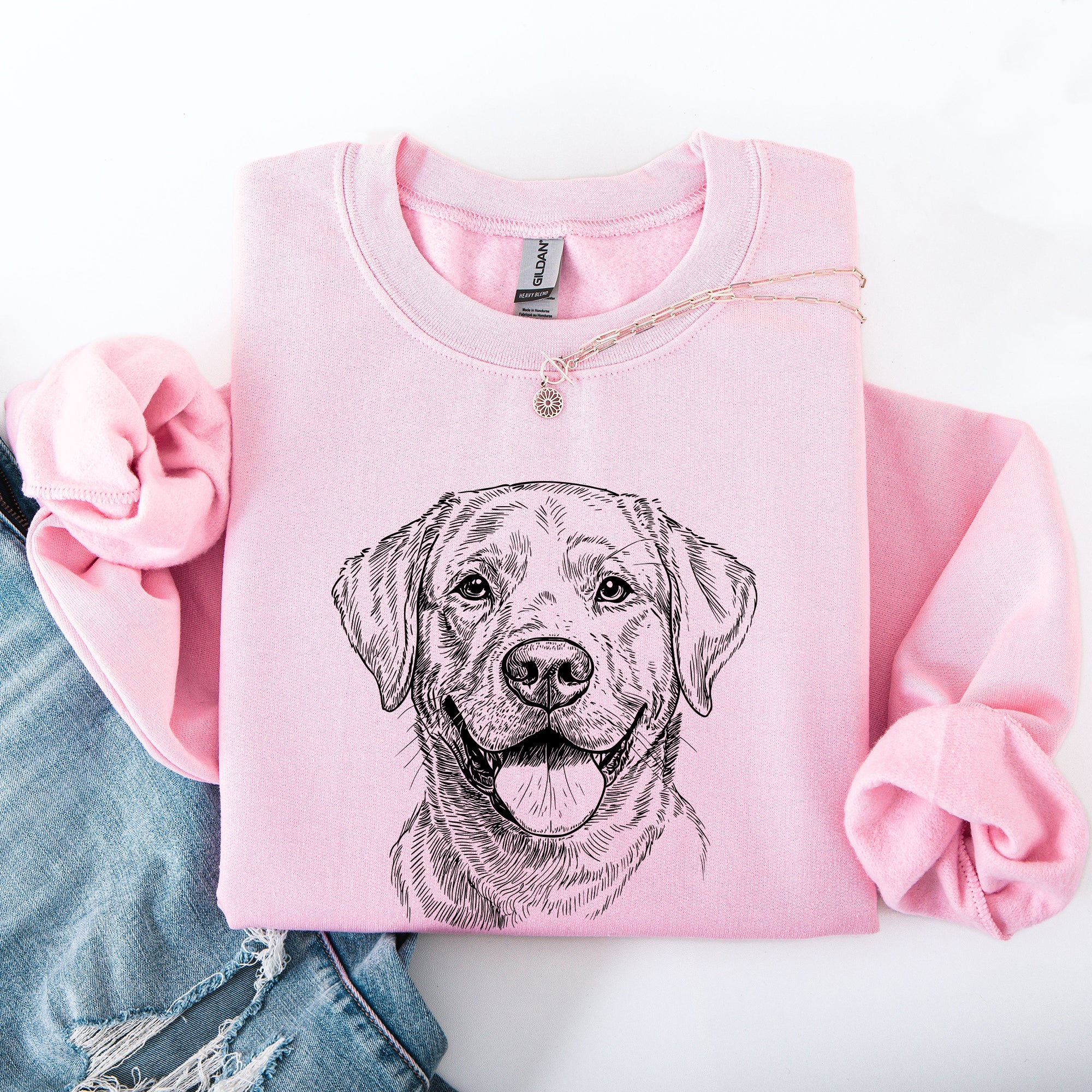 Labrador Retriever Portrait For Pet Lovers Family Dog Breed Sweatshirt Featuring Loyal Companion