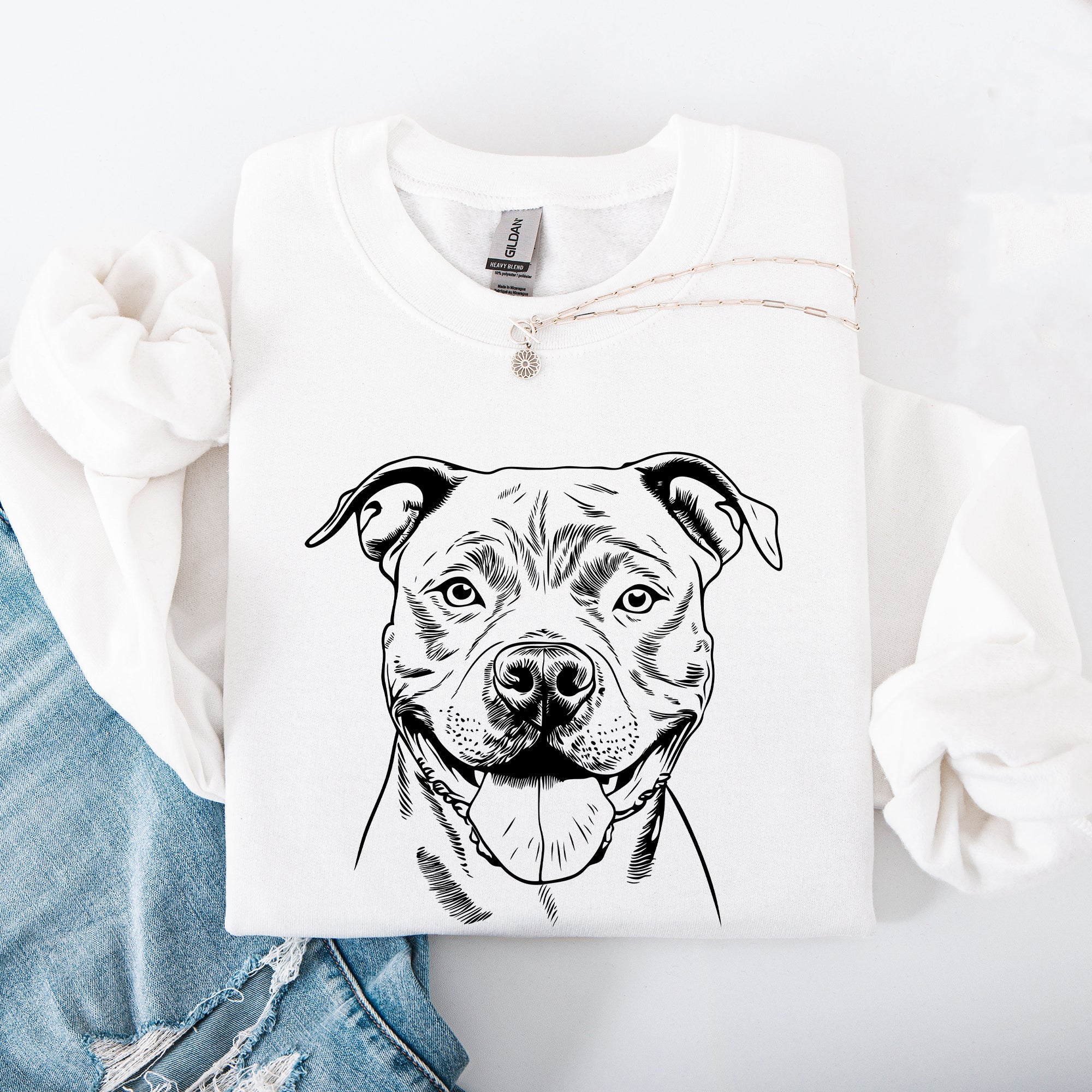 Pitbull Pet Dog Breed Pride And Loyal Companion Icon Bold Graphic Style For Dog Lovers Sweatshirt