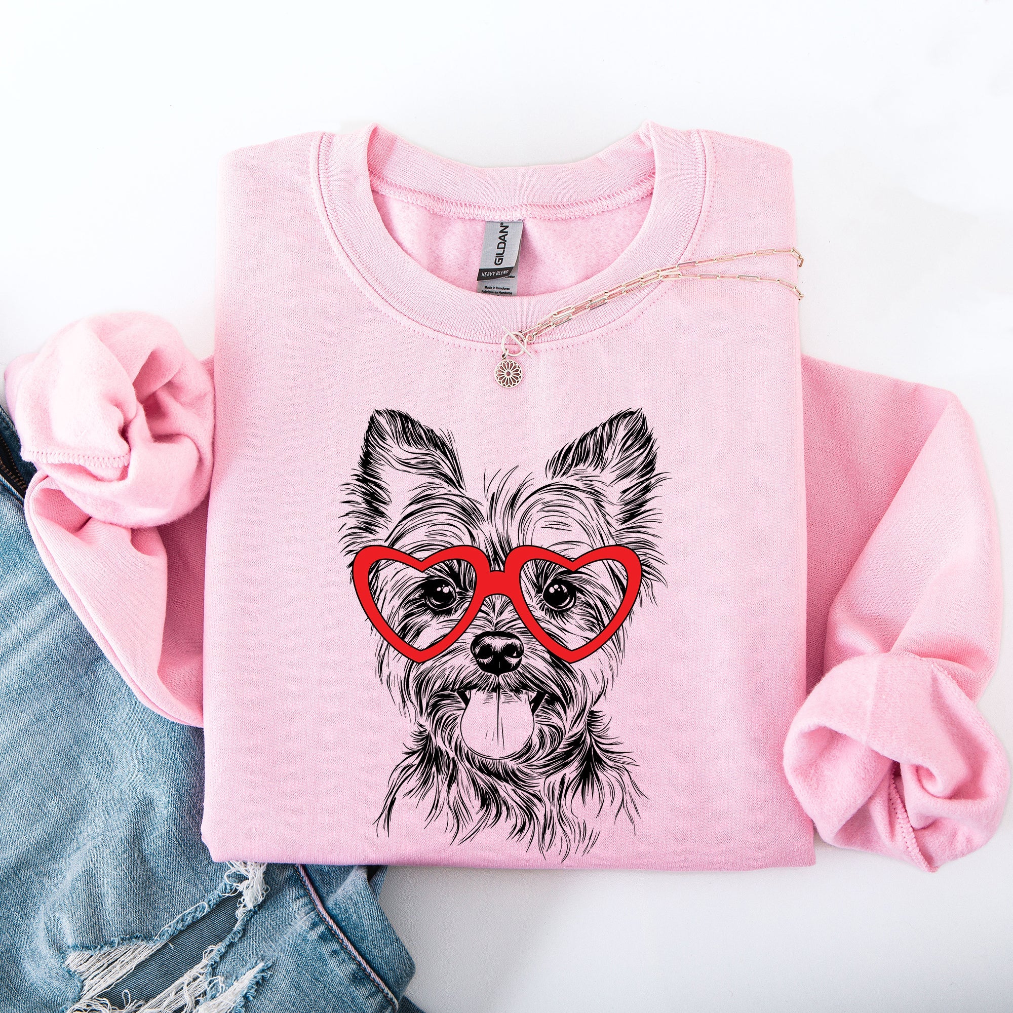 Yorkie Valentine Yorkshire Terrier Lover For Pet Parents And Breed Enthusiasts Sweatshirt