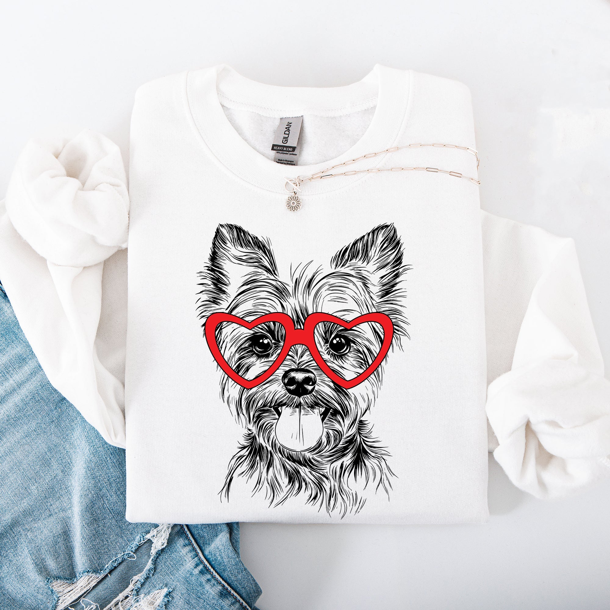 Yorkie Valentine Yorkshire Terrier Lover For Pet Parents And Breed Enthusiasts Sweatshirt
