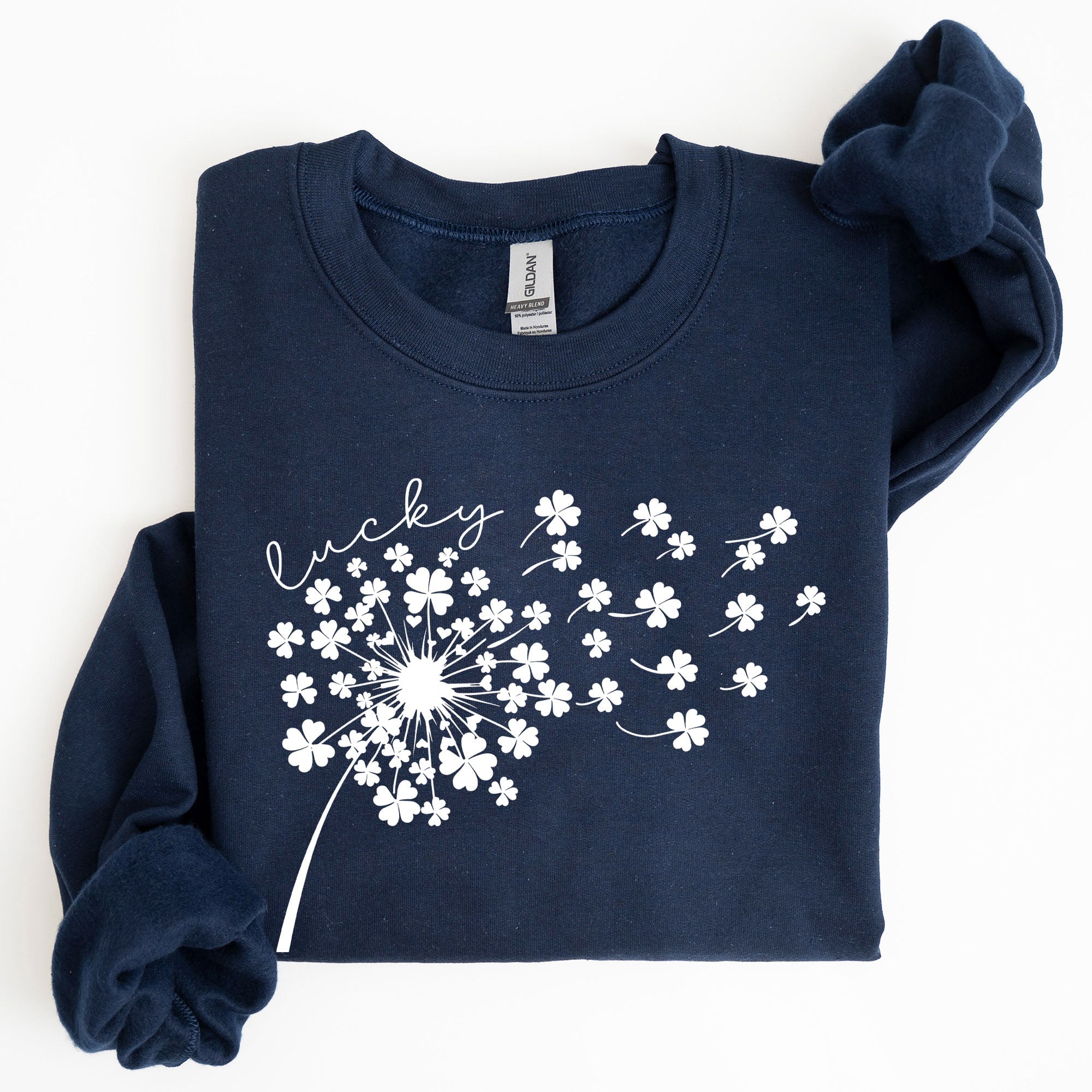 Lucky Dandelion, Clover, Irish, Lucky Charm, St. Patrick's Day Collection Sweatshirt