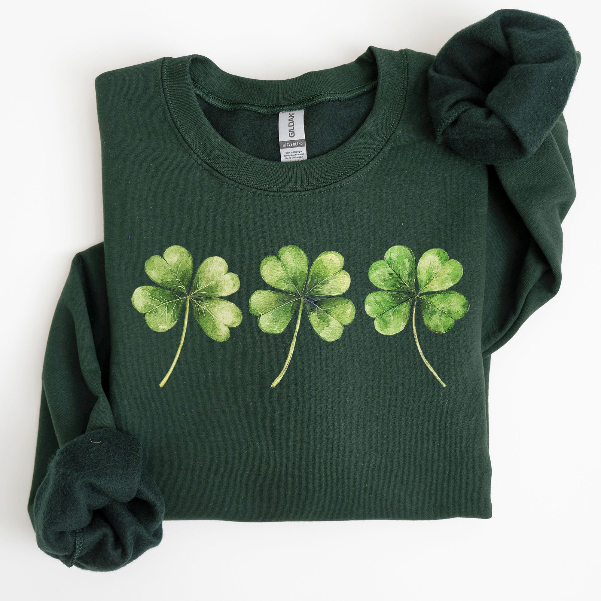 Shamrock Clover Retro St Paddy's Day Lucky Irish Charm Irish Heritage Sweatshirt