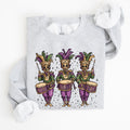 Mardi Gras Nutcracker Coquette Carnival Fleur De Lis Fat Tuesday Parade Sweatshirt