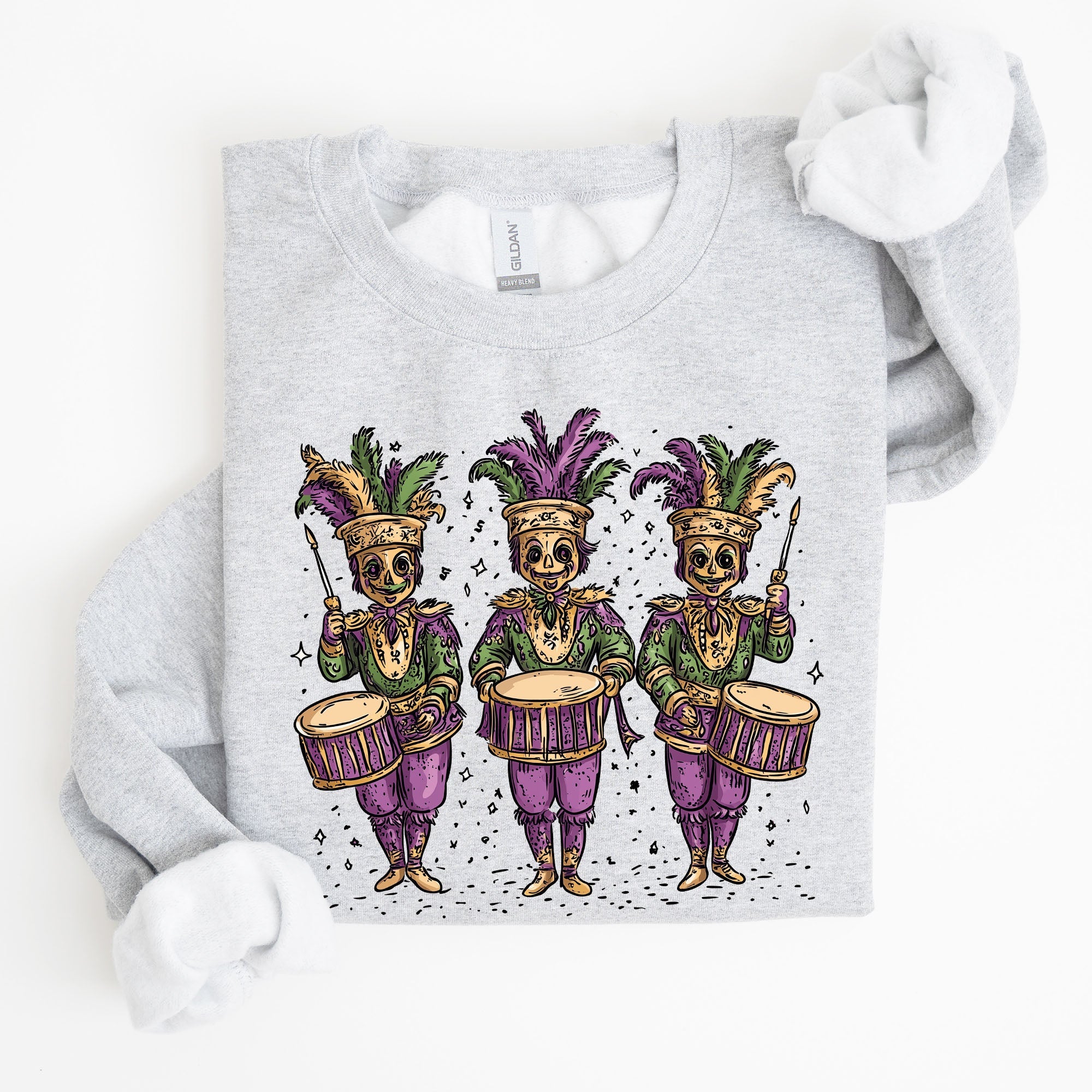 Mardi Gras Nutcracker Coquette Carnival Fleur De Lis Fat Tuesday Parade Sweatshirt