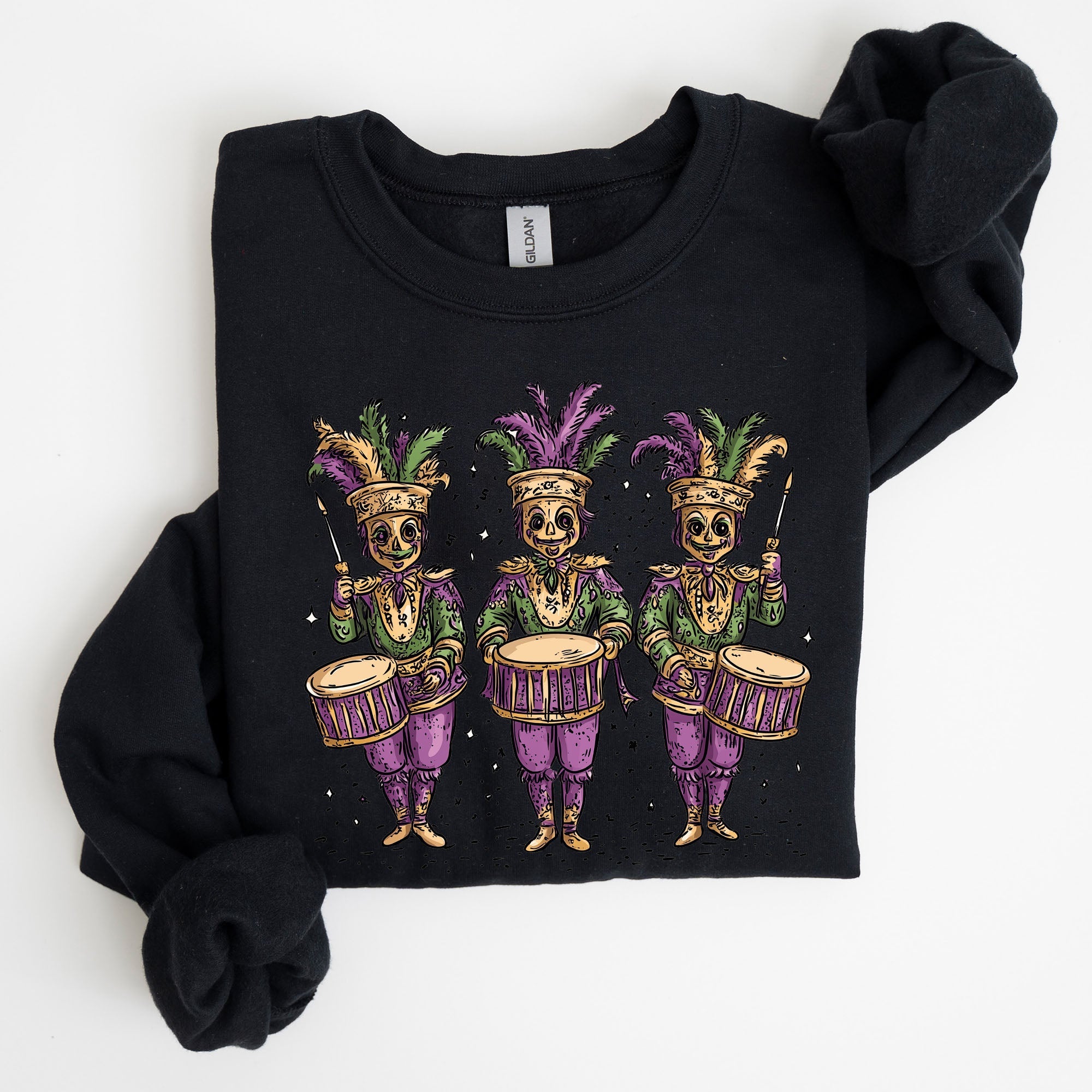 Mardi Gras Nutcracker Coquette Carnival Fleur De Lis Fat Tuesday Parade Sweatshirt