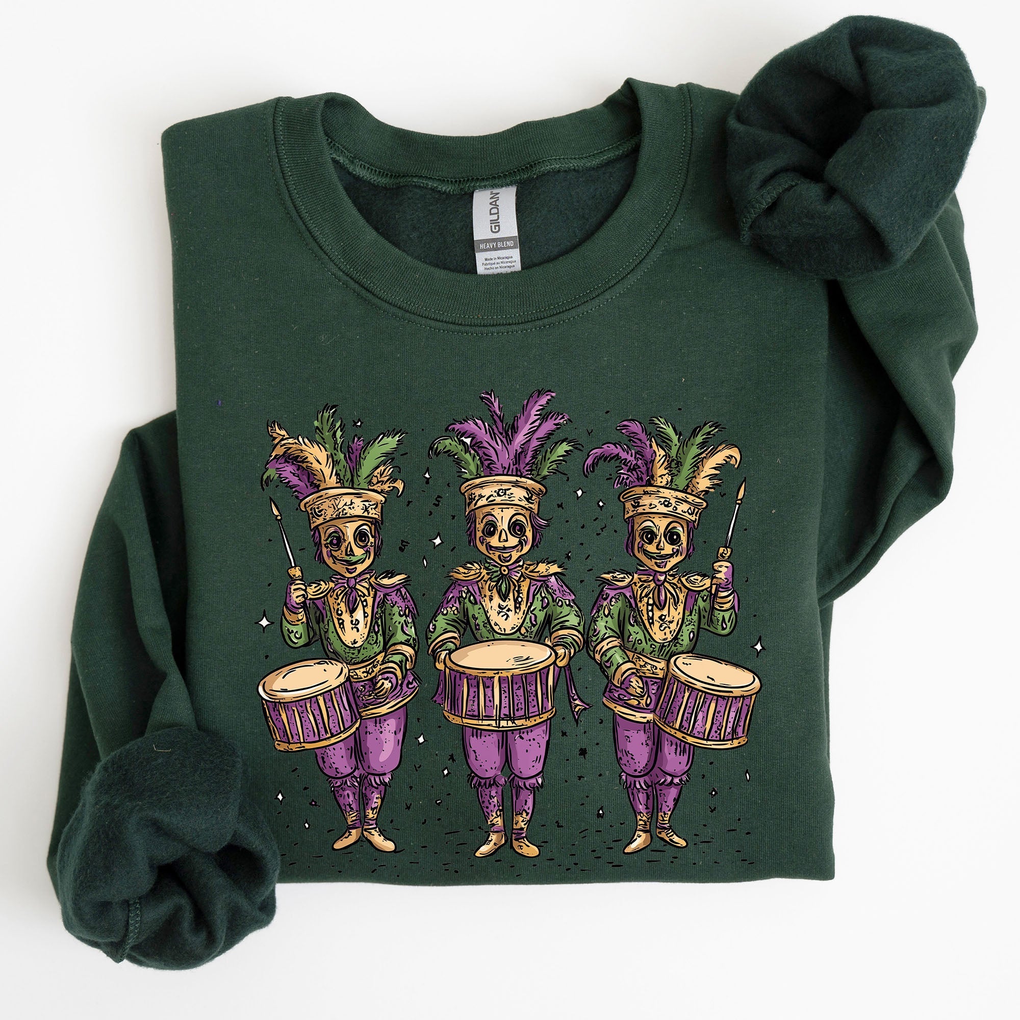 Mardi Gras Nutcracker Coquette Carnival Fleur De Lis Fat Tuesday Parade Sweatshirt