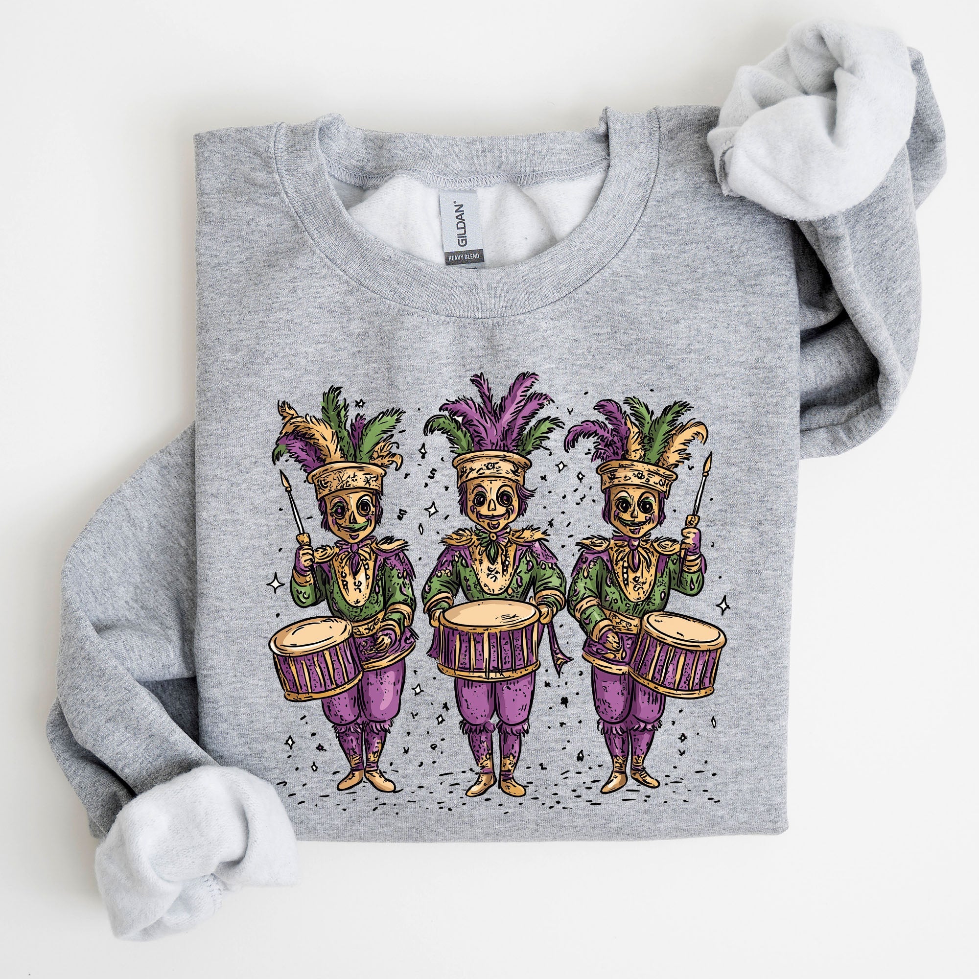Mardi Gras Nutcracker Coquette Carnival Fleur De Lis Fat Tuesday Parade Sweatshirt