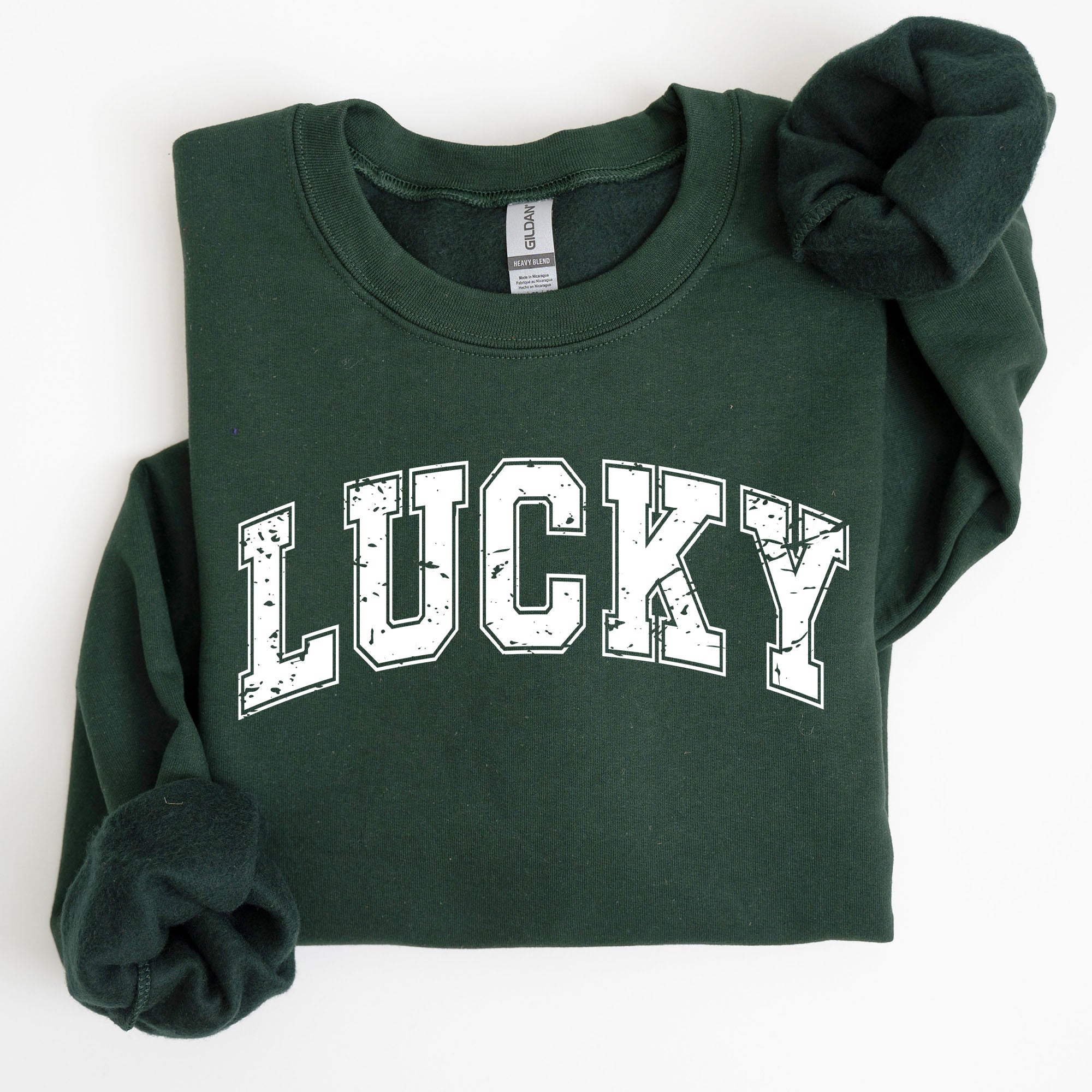 Lucky St Patrick's Day Coquette Bow Clover Shamrock Irish Lucky Charm Sweatshirt
