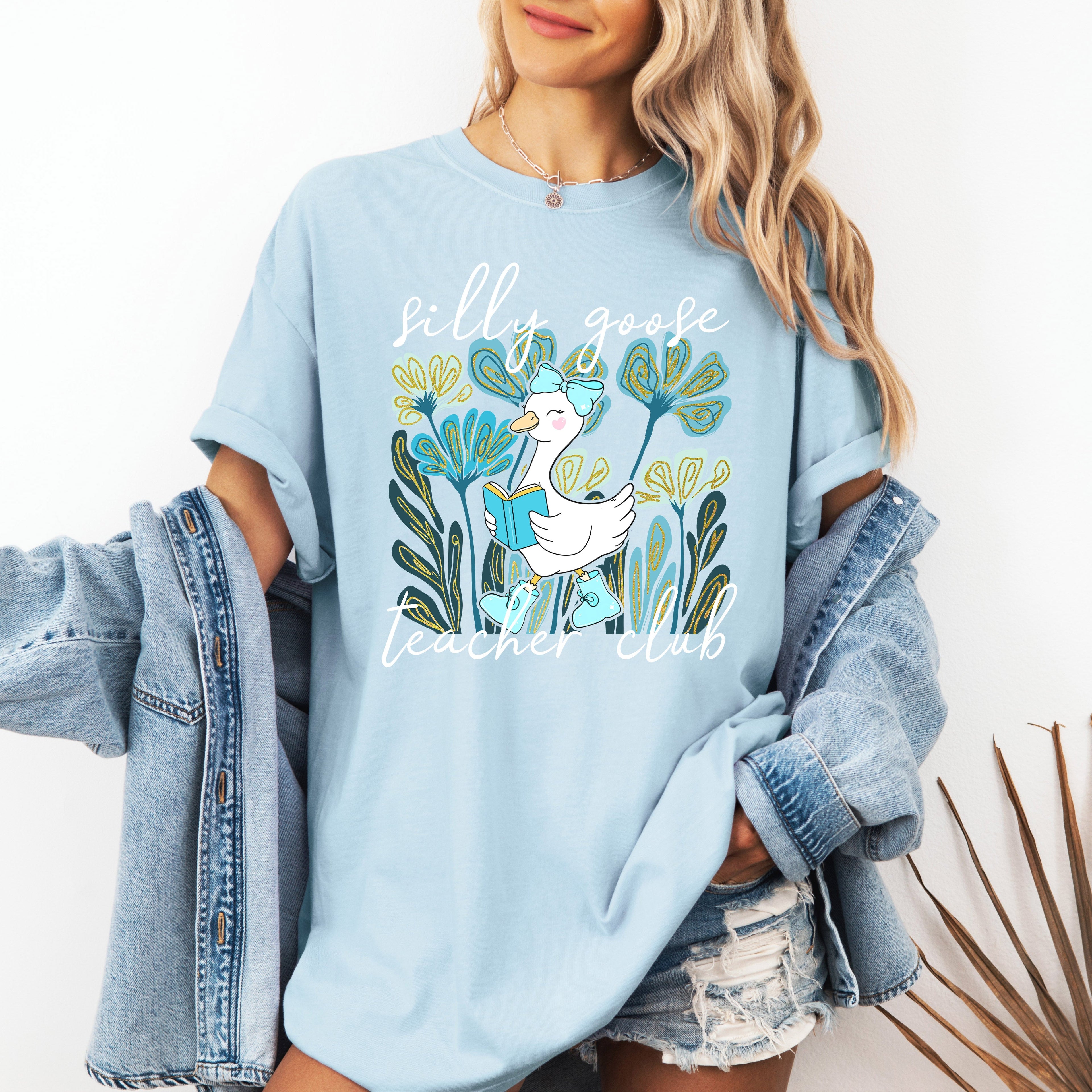 Silly Goose Teacher Club Coquette Back To School First Day Of School Comfort Colors Tee
