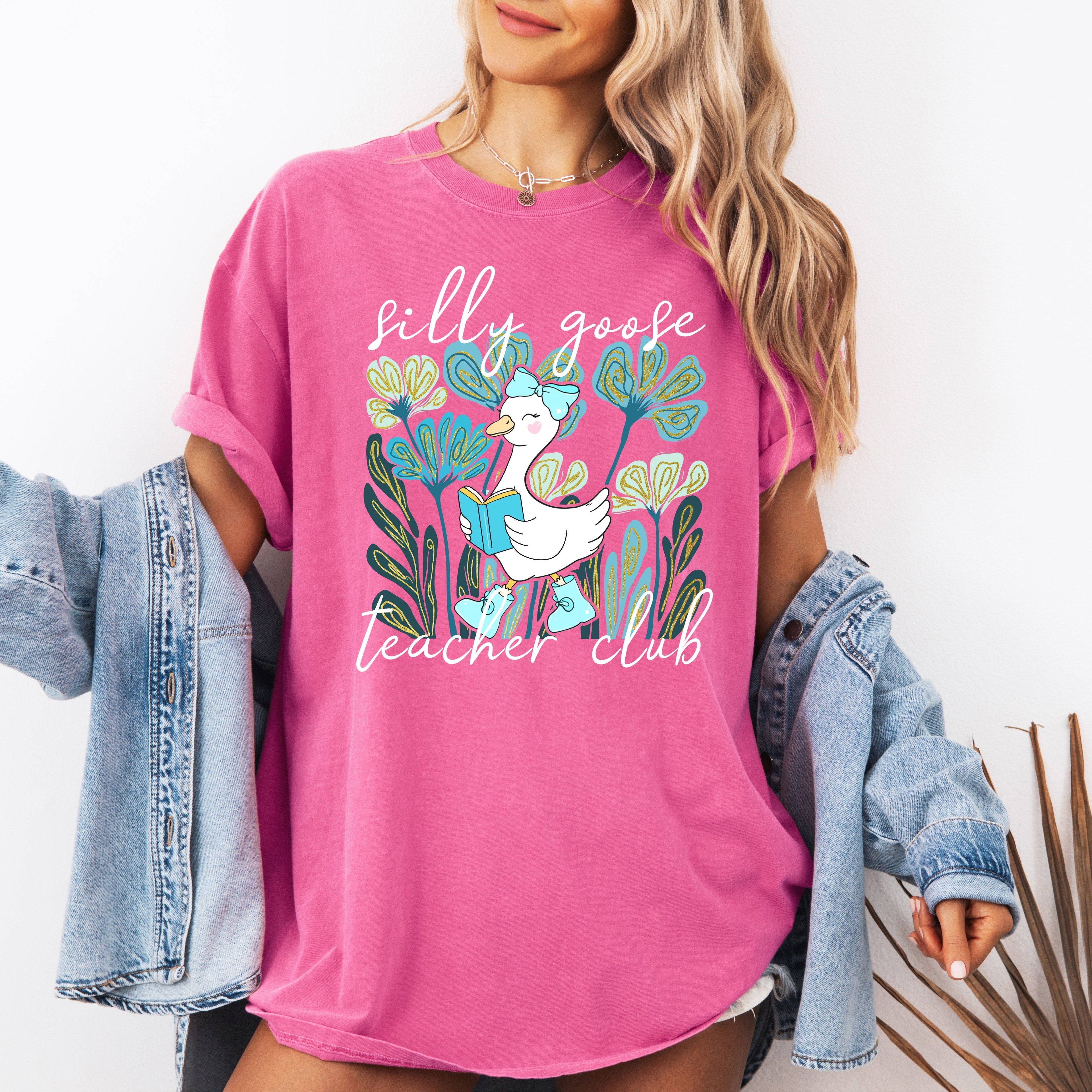 Silly Goose Teacher Club Coquette Back To School First Day Of School Comfort Colors Tee