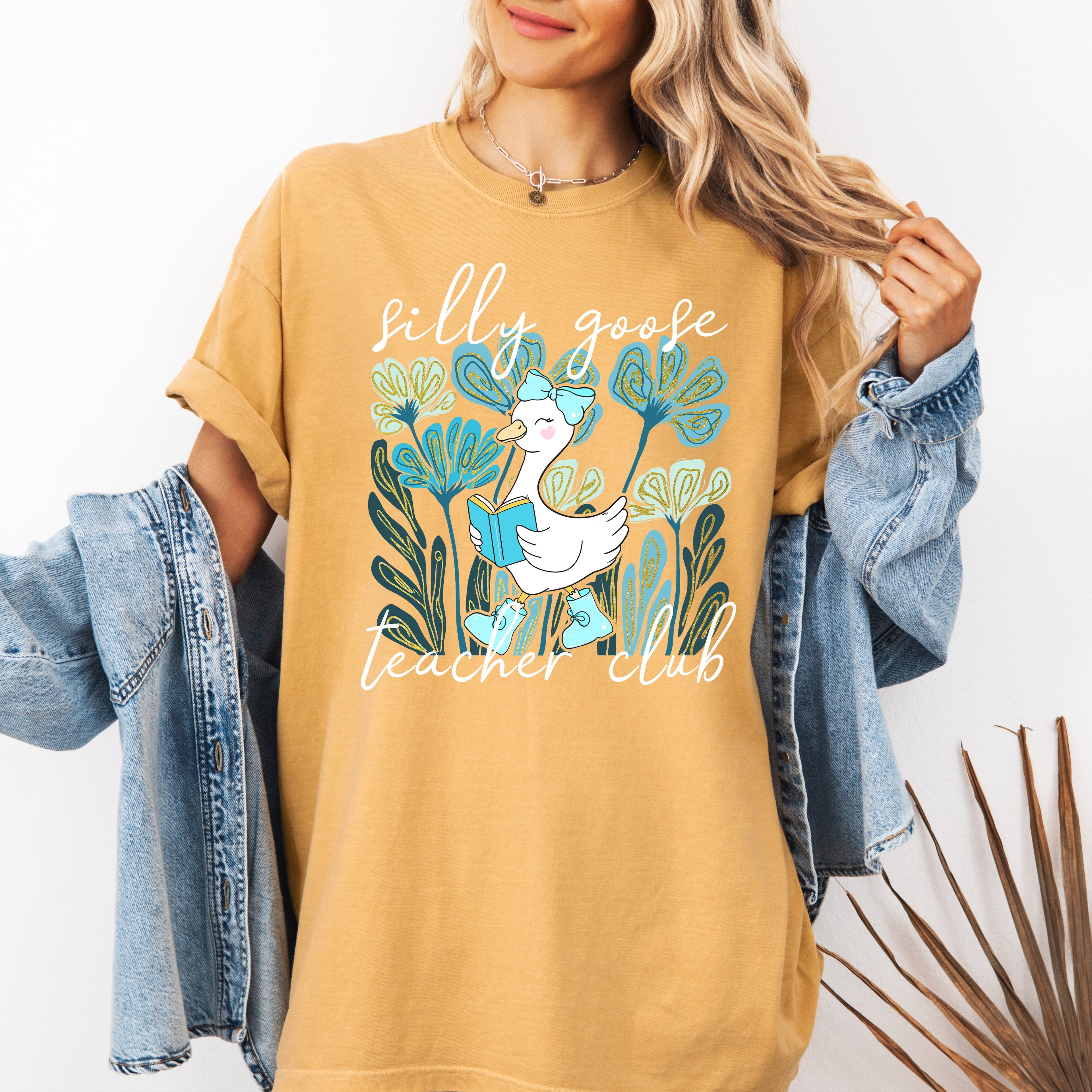 Silly Goose Teacher Club Coquette Back To School First Day Of School Comfort Colors Tee