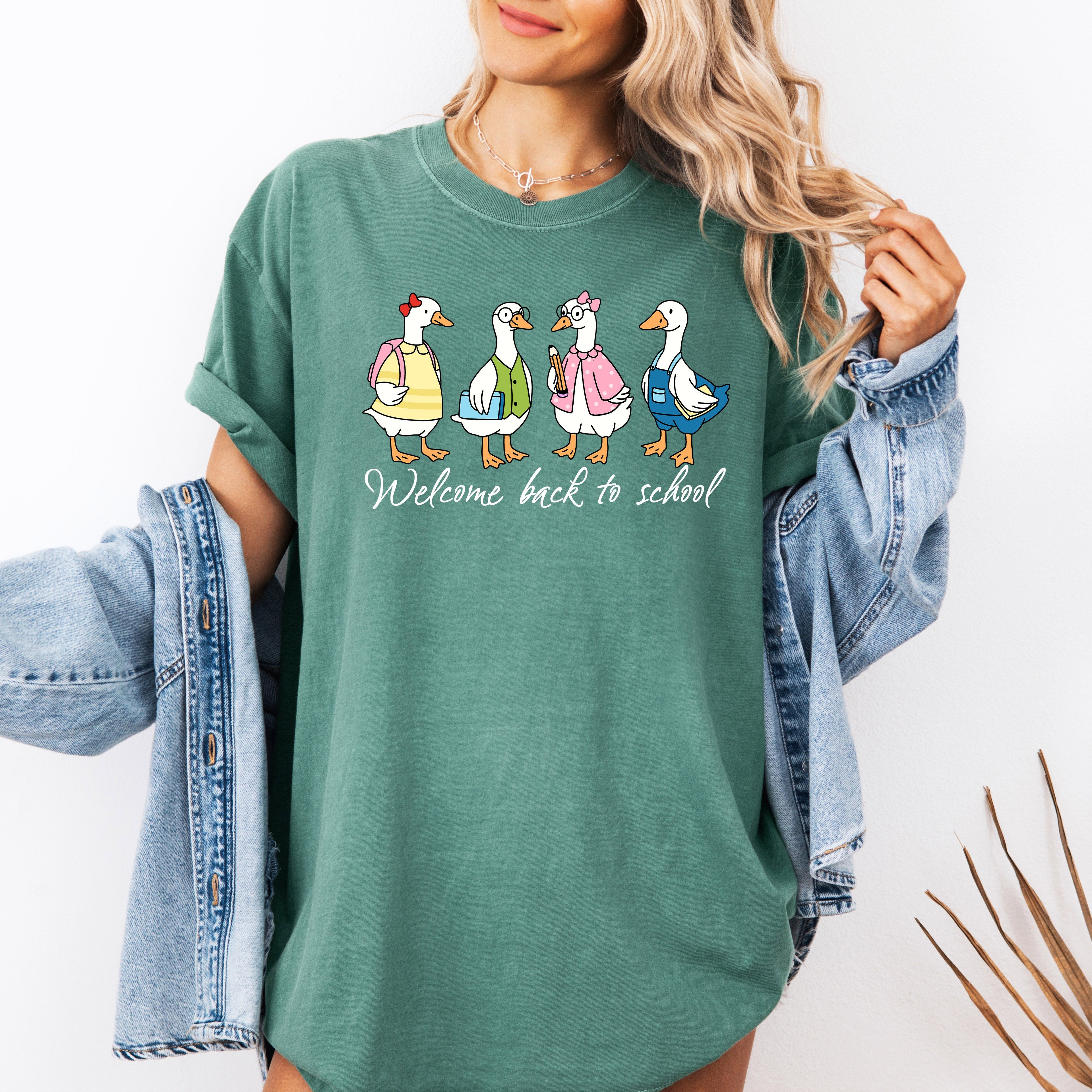 Silly Goose Teacher Club Back to School First Day of School Teacher Appreciation Comfort Colors Tee