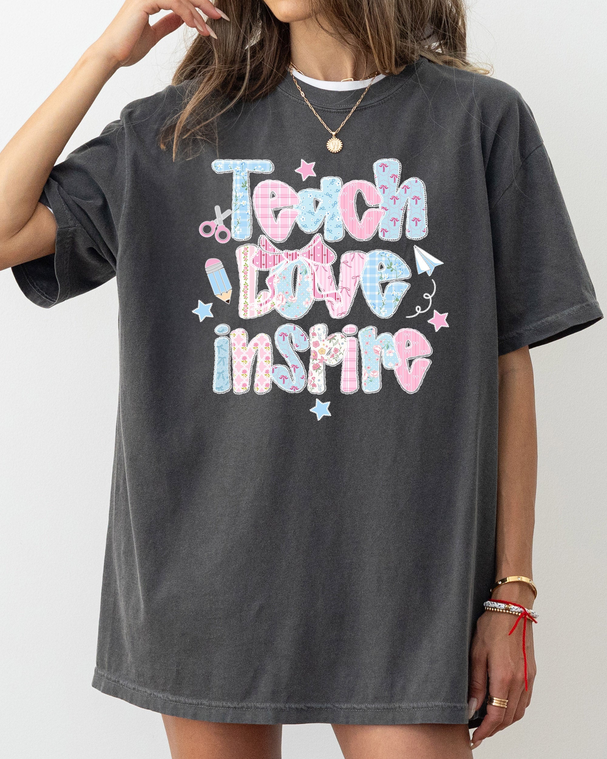 Teach Love Inspire Classroom Vibes for the First Day of School Comfort Colors Tee