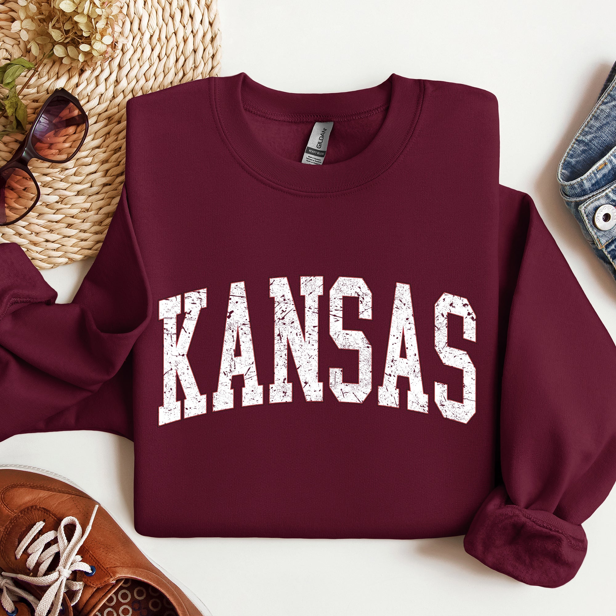 Kansas Football Game Day Tailgate Party Touchdown University College State Sweatshirt