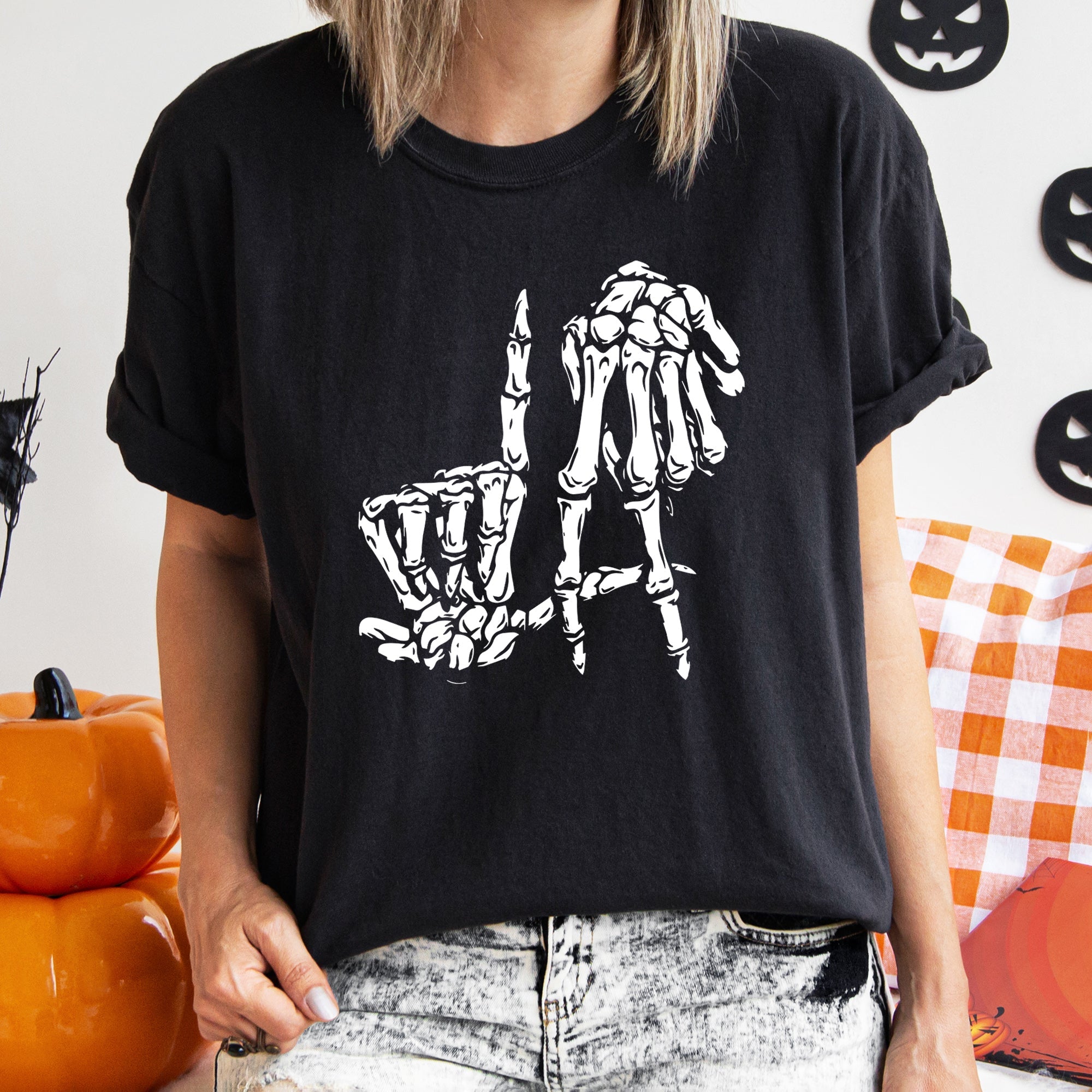 Skeleton Retro Halloween Vintage Skull Parade Artwork The Midnight Edition Comfort Colors Tee
