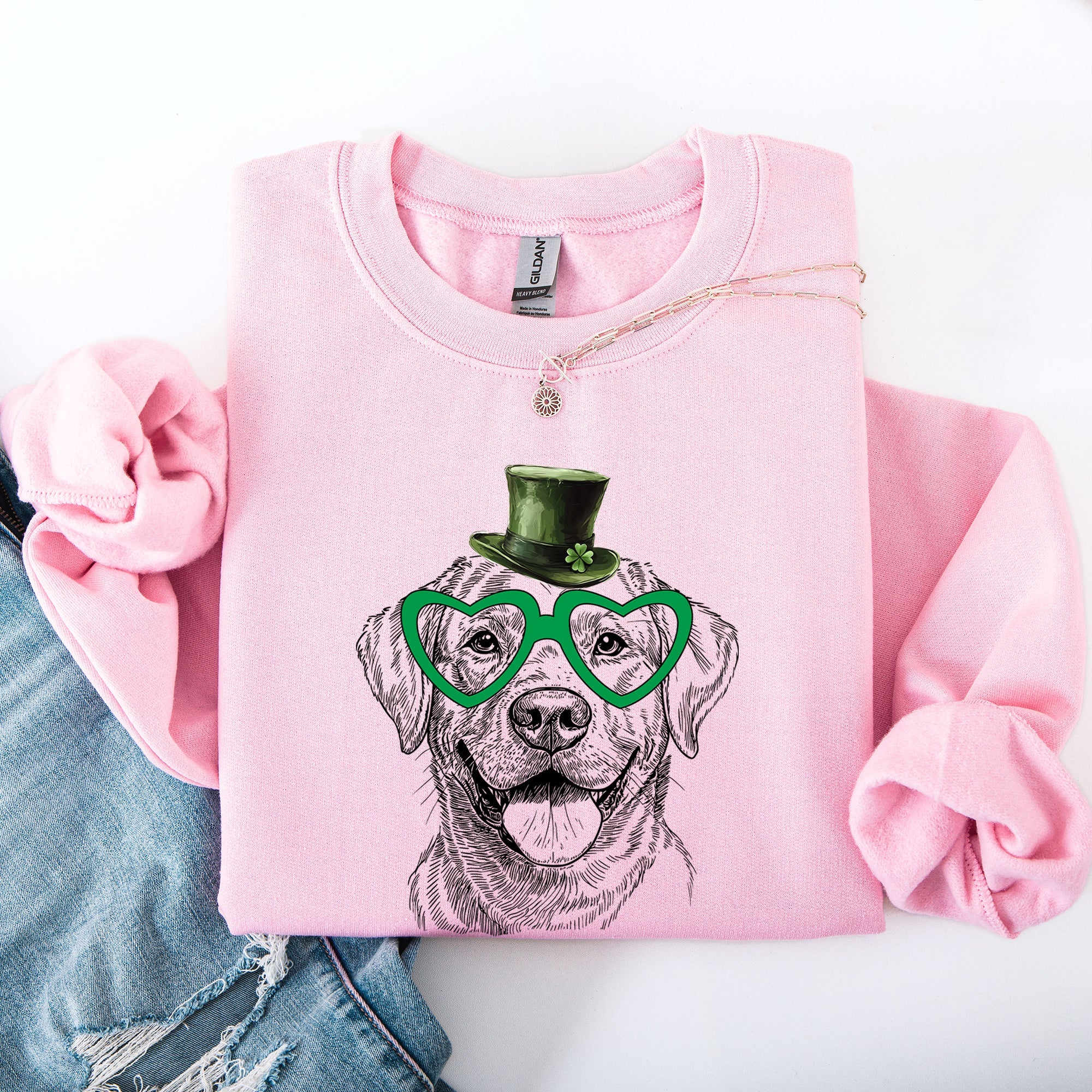 Labrador Retriever Adorable Dog St Patrick's Day Lucky Irish Celebration Sweatshirt