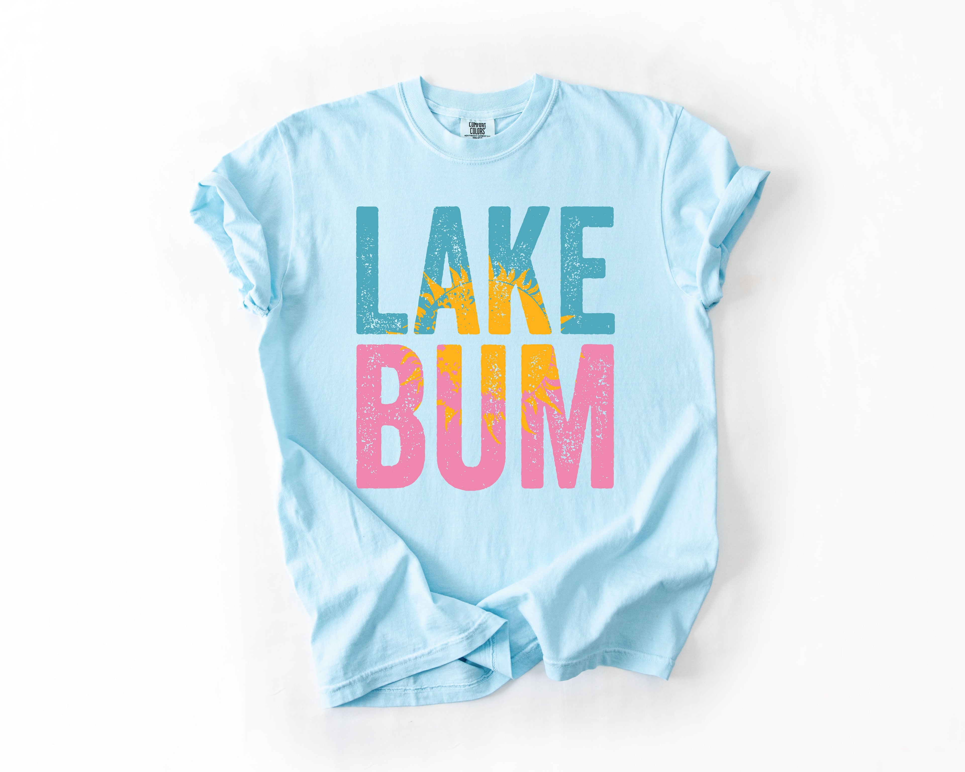 Lake Bum Boat Lake Life Camping Outdoor Nature Travel Adventure Seekers Comfort Colors Tee