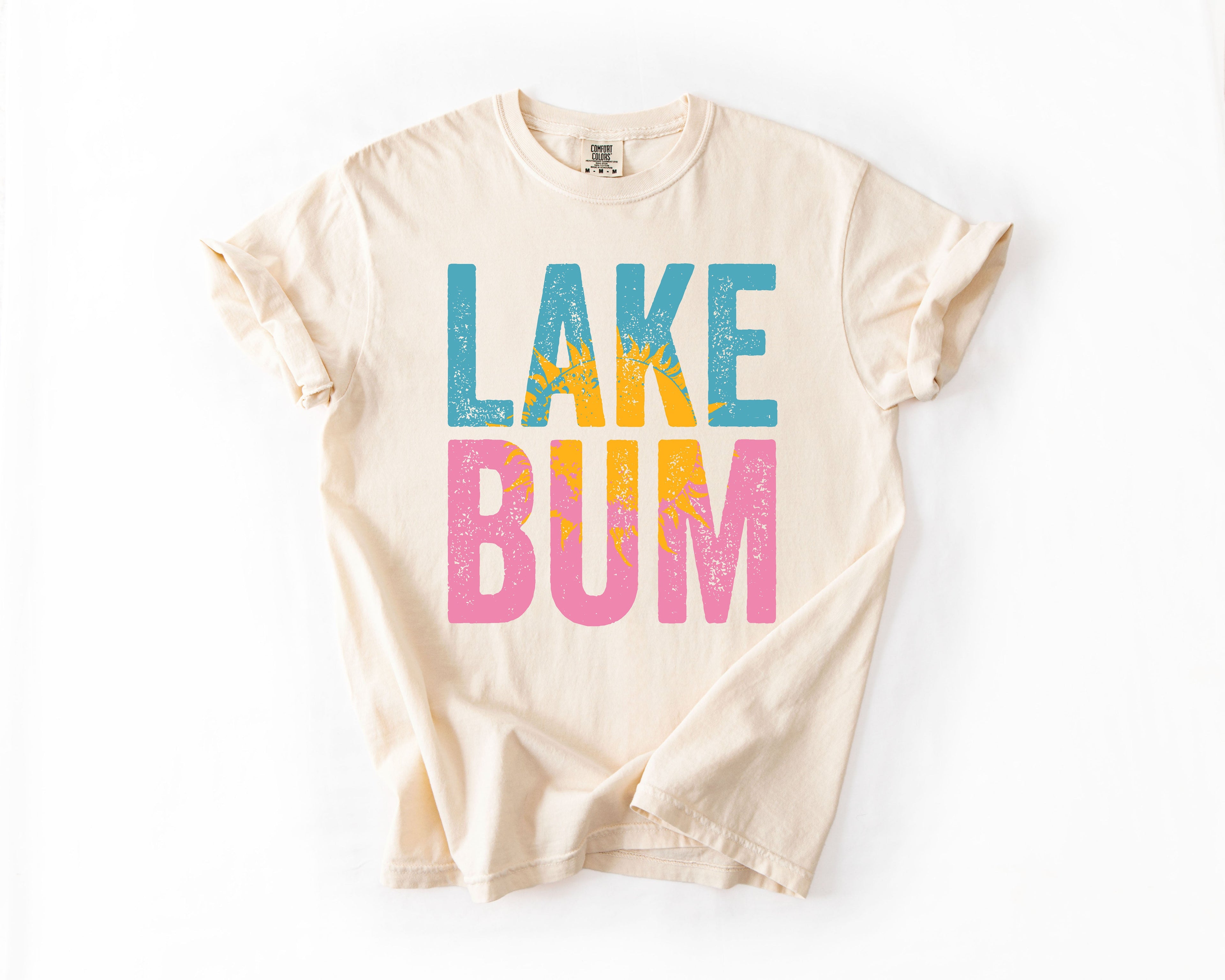 Lake Bum Boat Lake Life Camping Outdoor Nature Travel Adventure Seekers Comfort Colors Tee