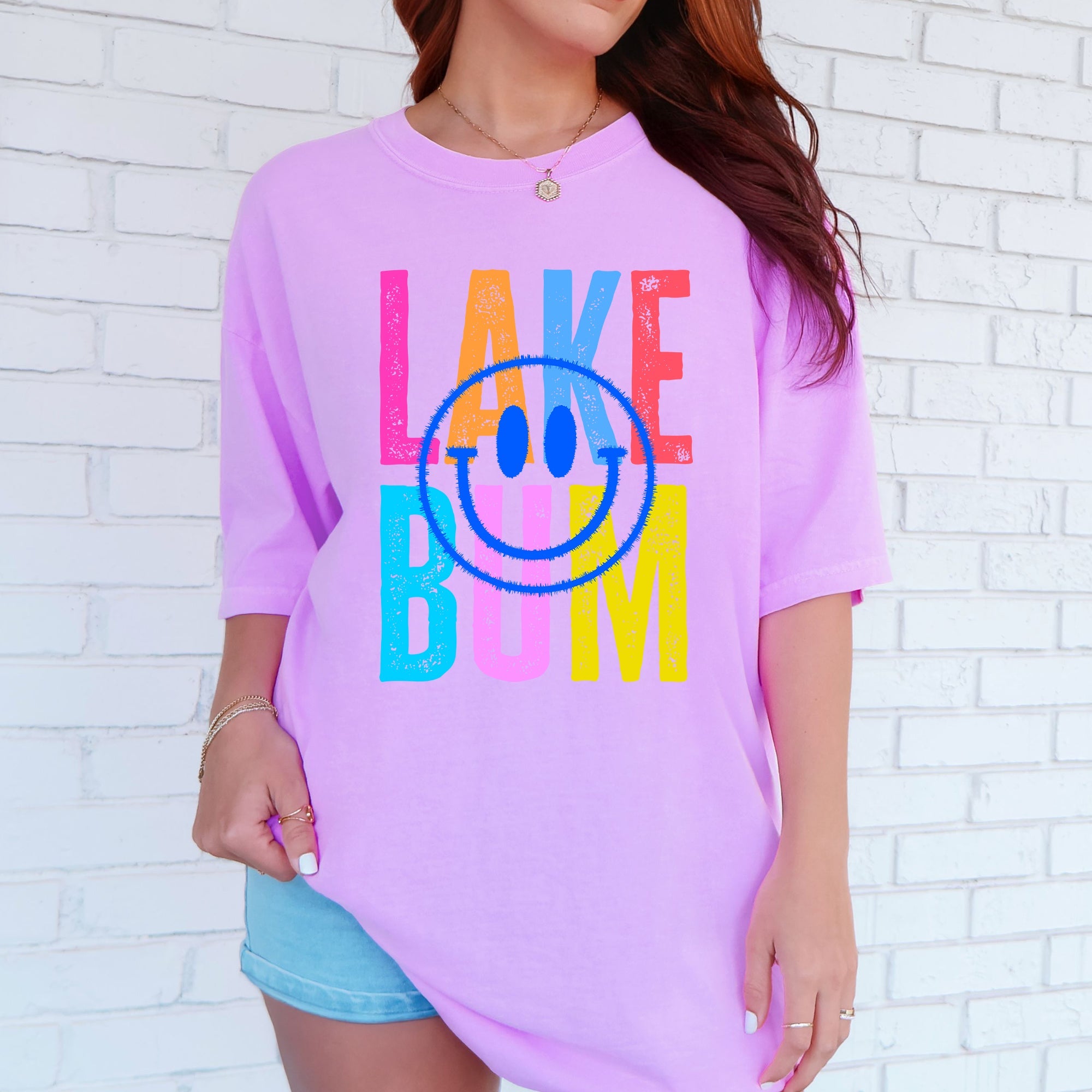 Lake Bum Summer Lake Life Retro Vintage Vibes By The Waterside Sunlit Memories Comfort Colors Tee