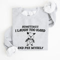 Laugh Too Hard Pee Myself Pig Meme Graphic Illustration Hilarious Pig Meme Design For Laugh Lovers Sweatshirt