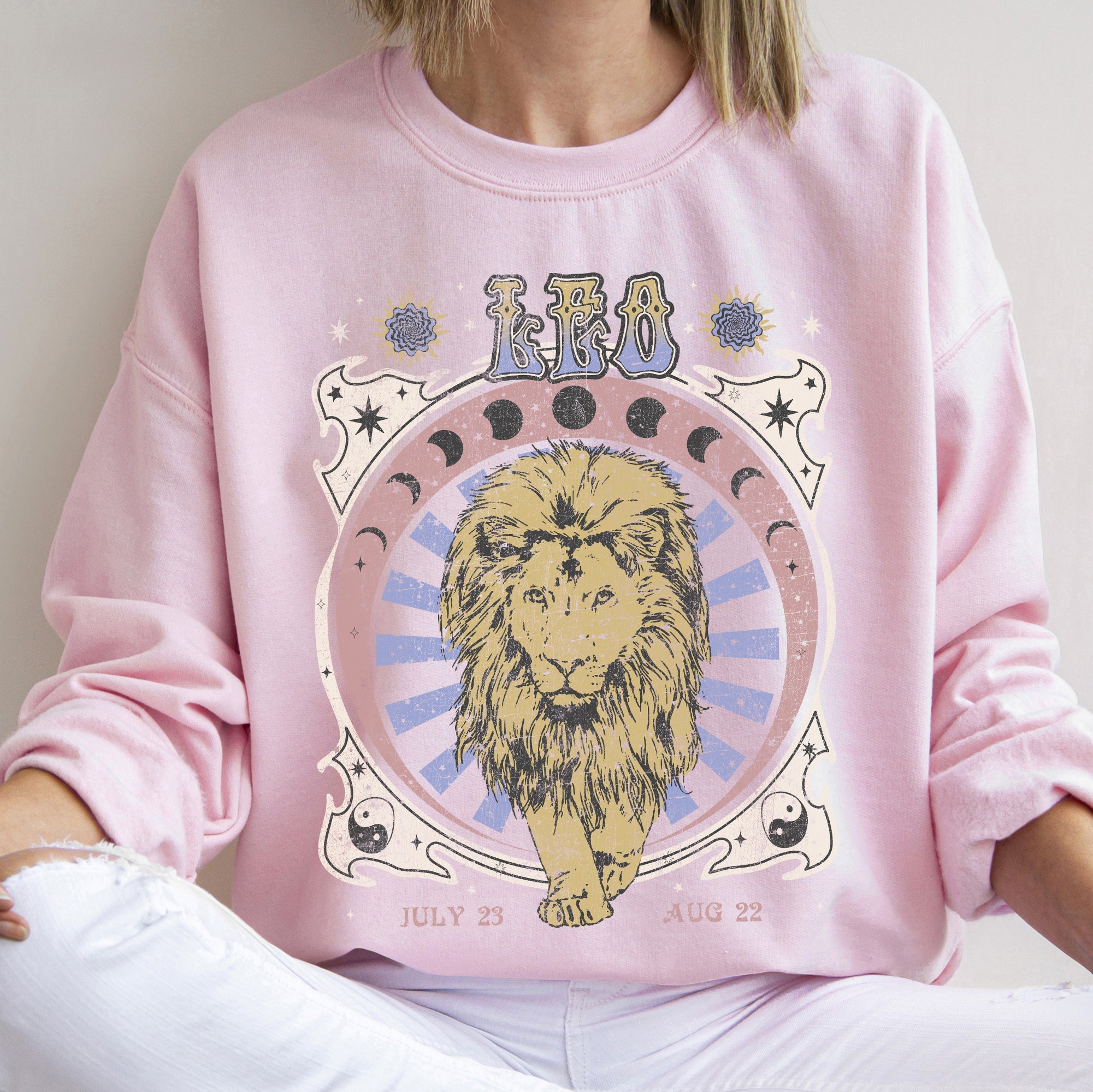 Leo Zodiac Astrology Horoscope Celestial Sign Design Edition Premium Cozy Sweatshirt