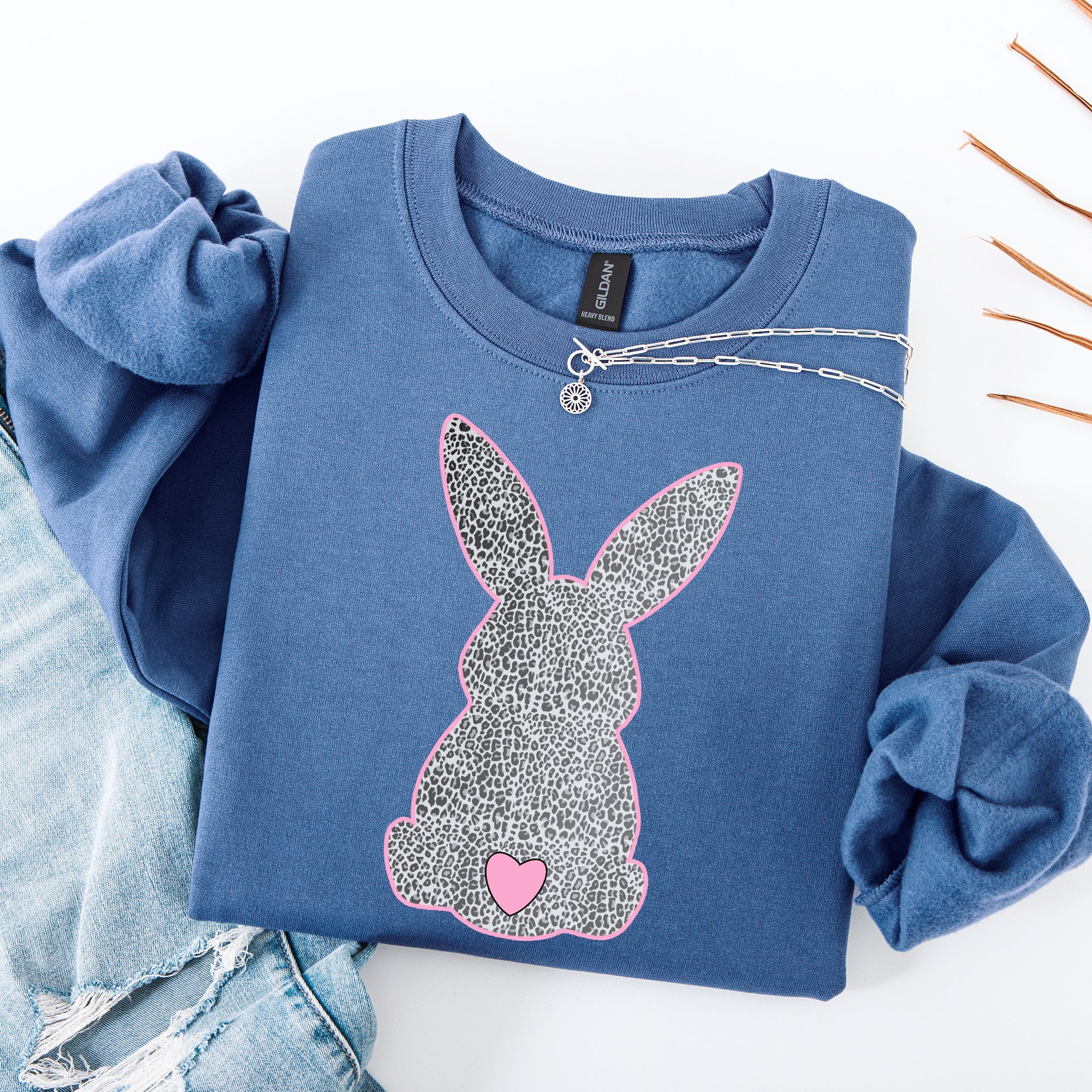 Leopard Print Bunny Easter Jesus Rabbit Holiday Celebration Limited Edition Sweatshirt