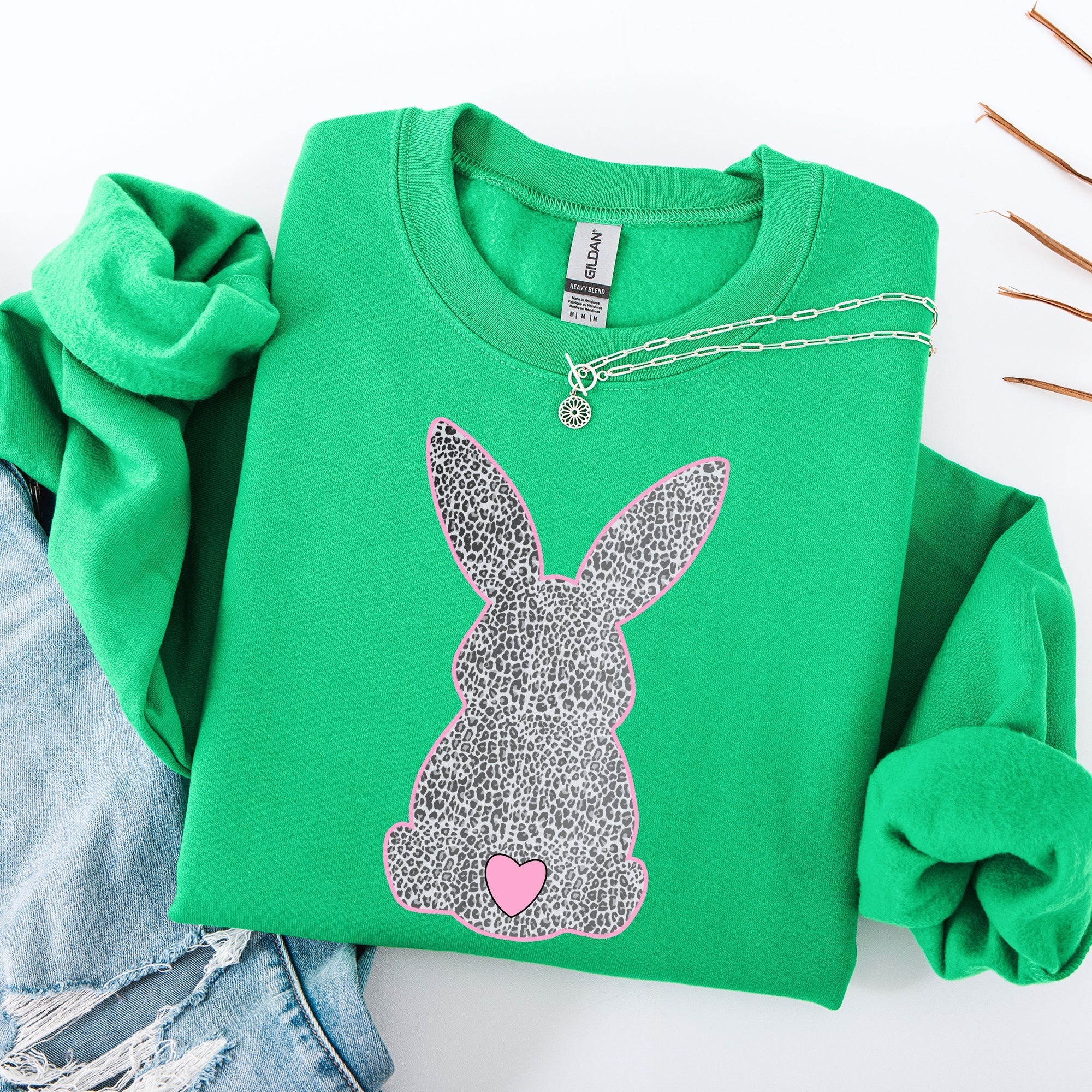 Leopard Print Bunny Easter Jesus Rabbit Holiday Celebration Limited Edition Sweatshirt