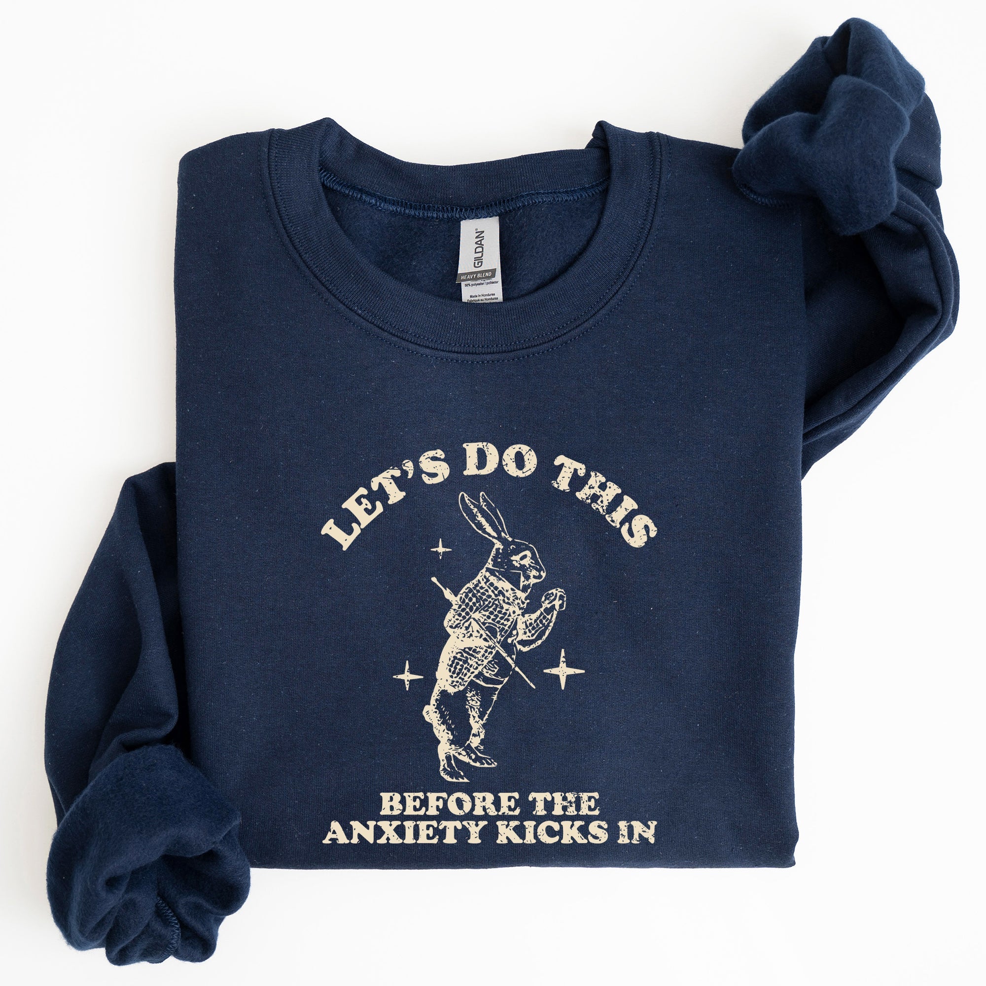 Let's Do This Before Anxiety Kicks In From Alice In Wonderland Rabbit Sweatshirt
