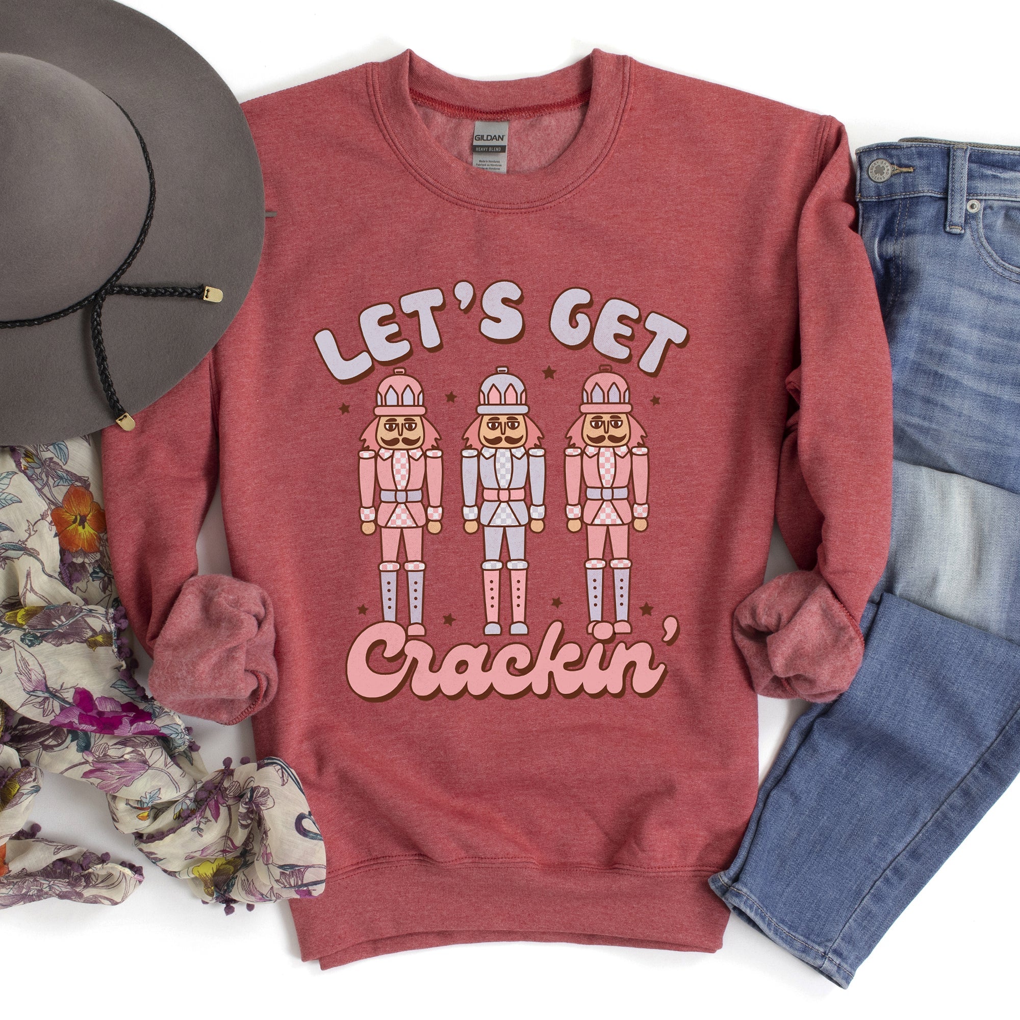 Let's Get Cracking Nutcracker Christmas Holiday Cheer Limited Edition Cozy Sweatshirt