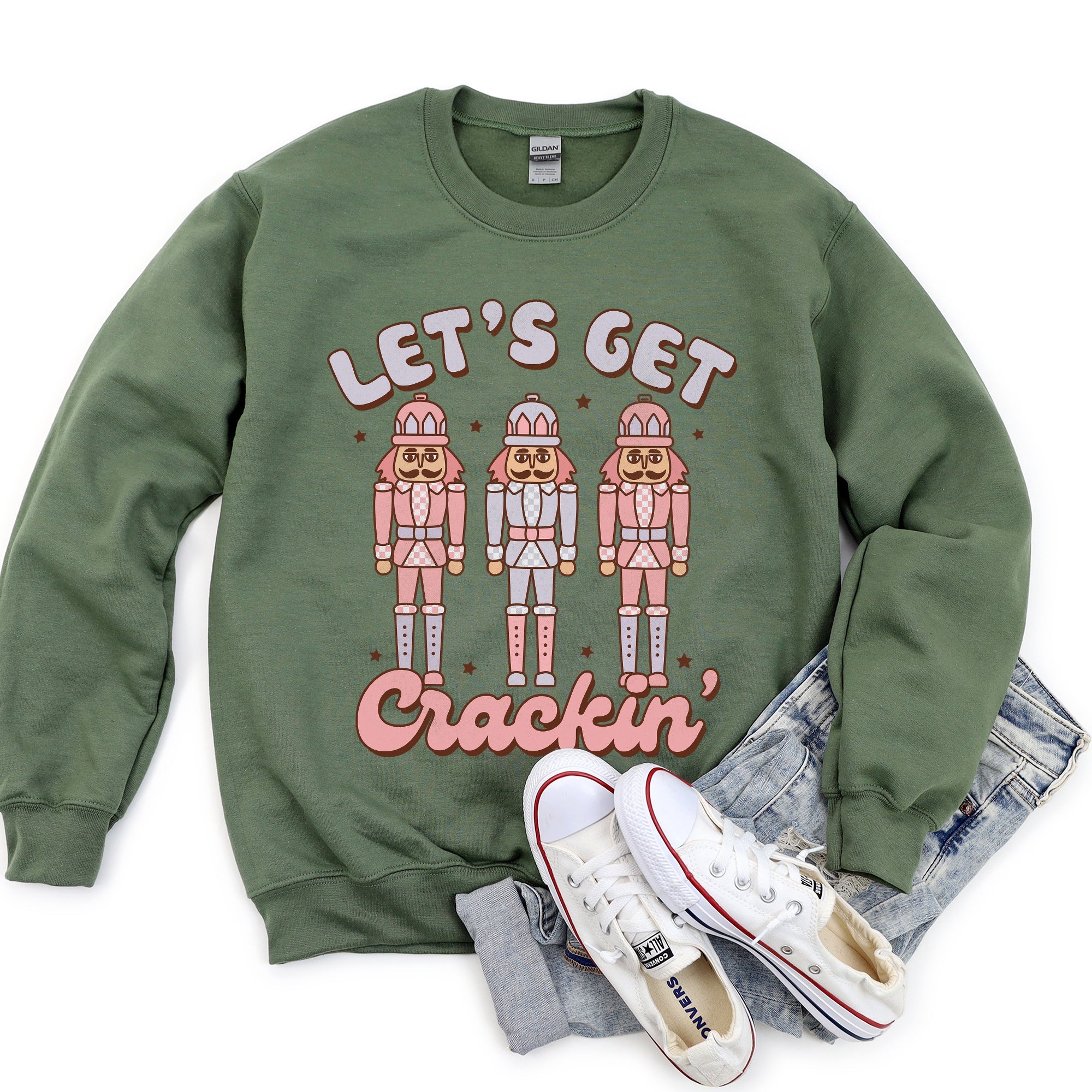 Let's Get Cracking Nutcracker Christmas Holiday Cheer Limited Edition Cozy Sweatshirt