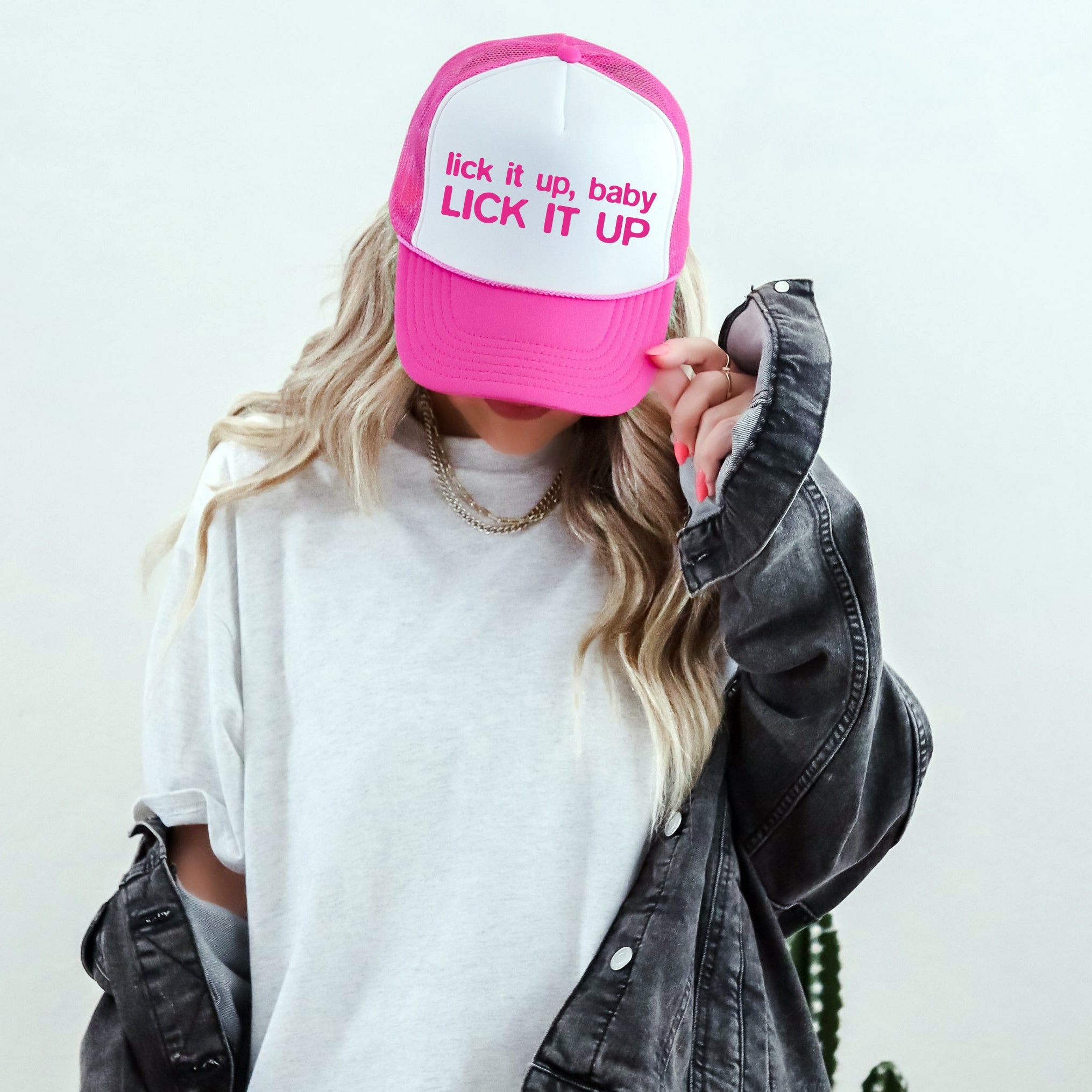 Lick It Up, Baby Lick It Up Sassy And Funny Bold Statement Edition For Trendsetters Trucker Hat