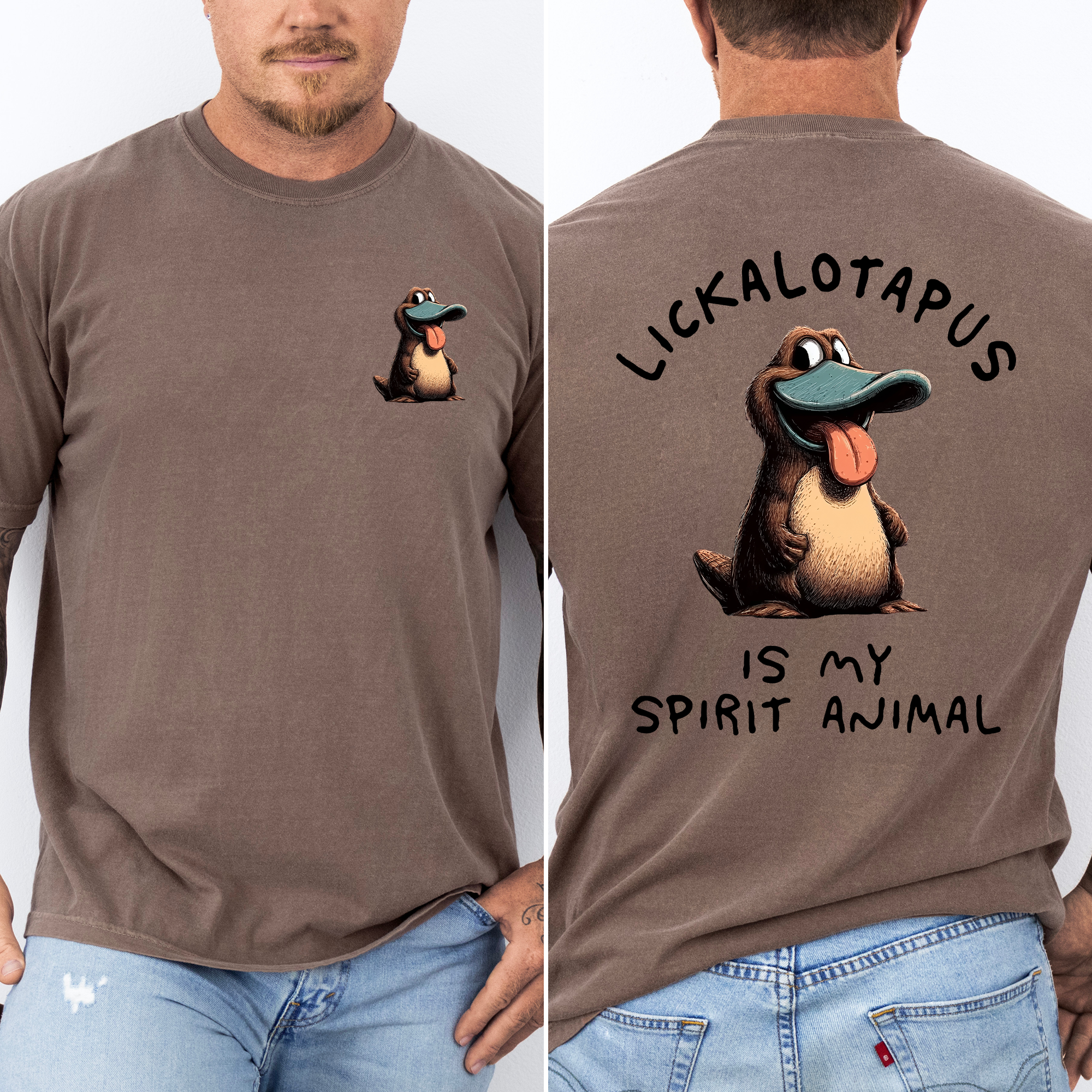 Lickalotapus Is My Spirit Animal Platypus Whimsical Edition Classic Comfort Colors Tee
