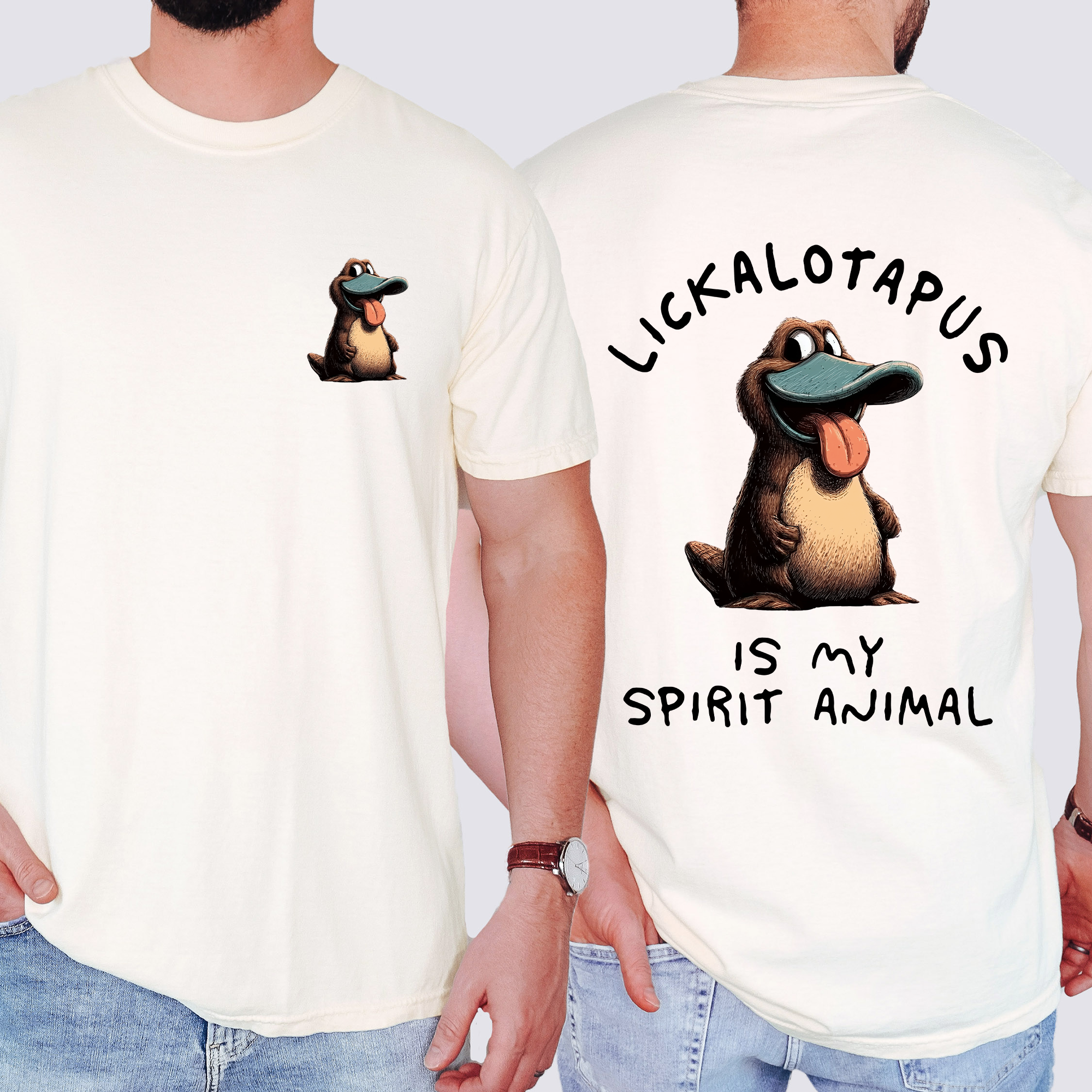 Lickalotapus Is My Spirit Animal Platypus Whimsical Edition Classic Comfort Colors Tee