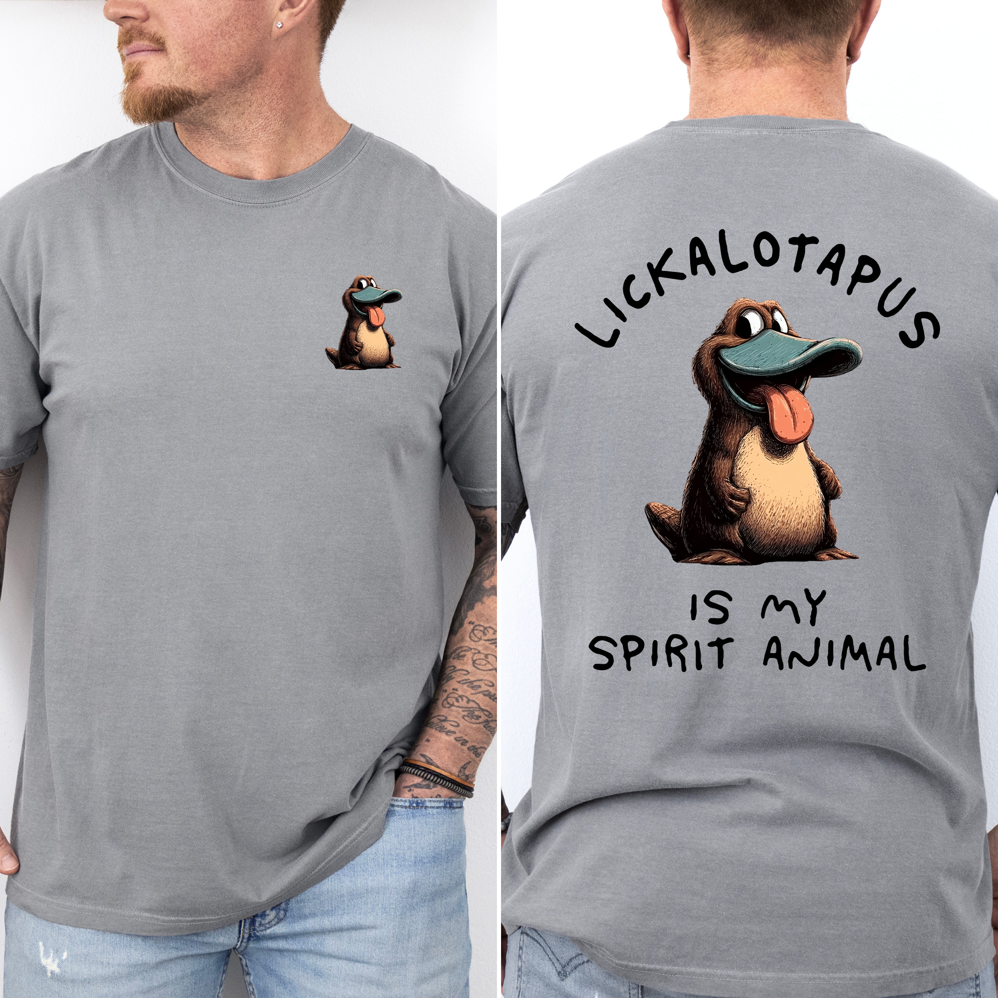 Lickalotapus Is My Spirit Animal Platypus Whimsical Edition Classic Comfort Colors Tee