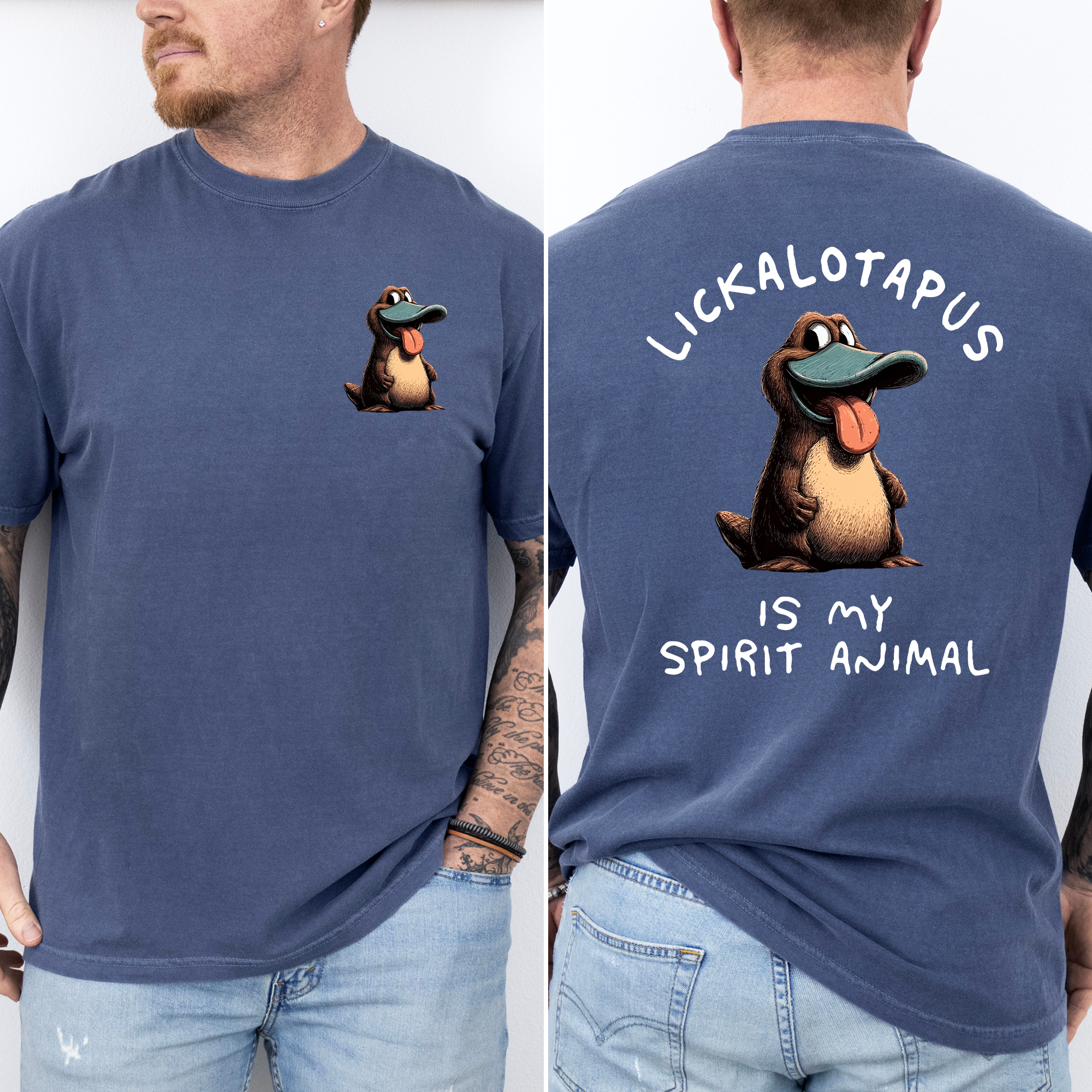 Lickalotapus Is My Spirit Animal Platypus Whimsical Edition Classic Comfort Colors Tee